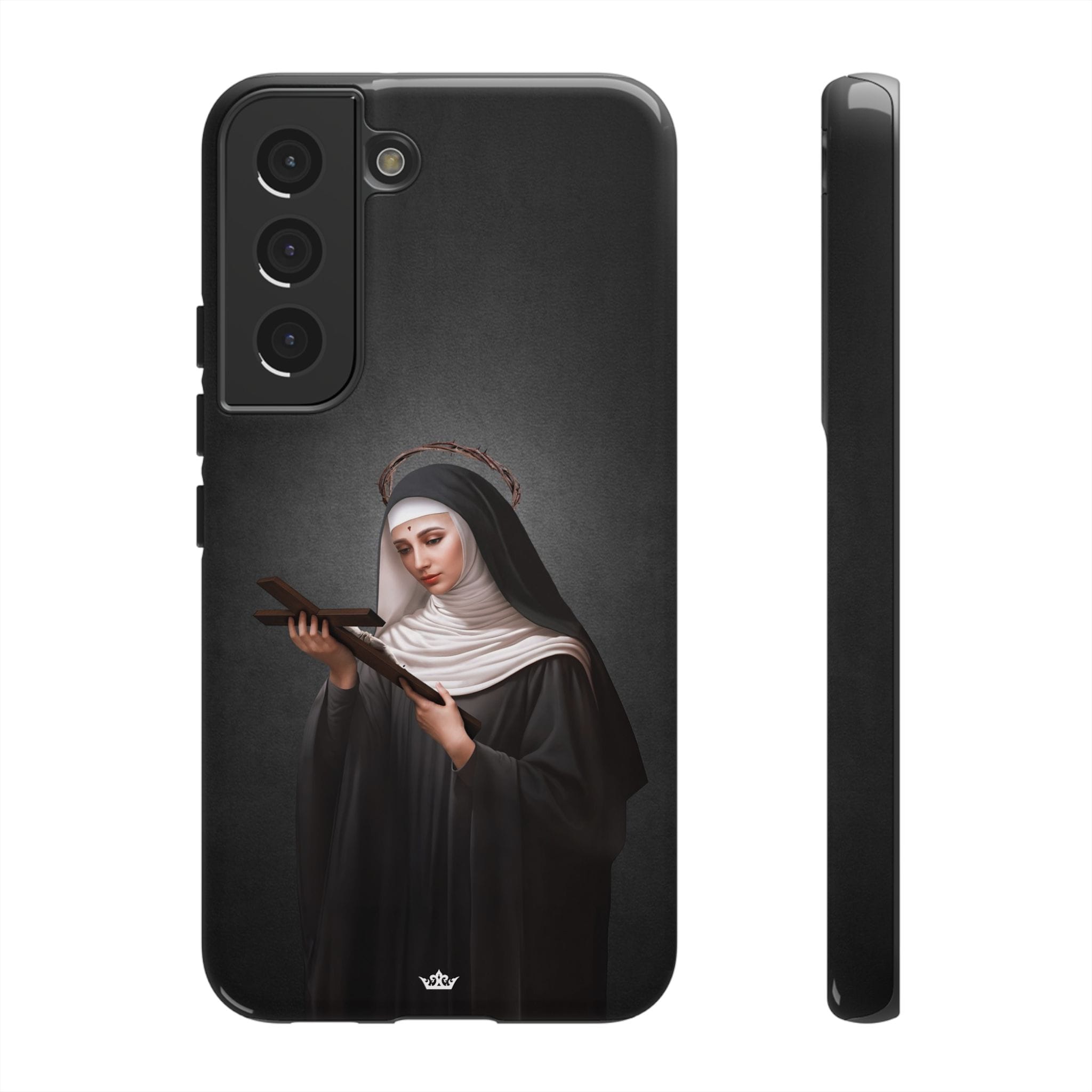 St. Rita of Cascia Hard Phone Case (Dark) Copyright VENXARA