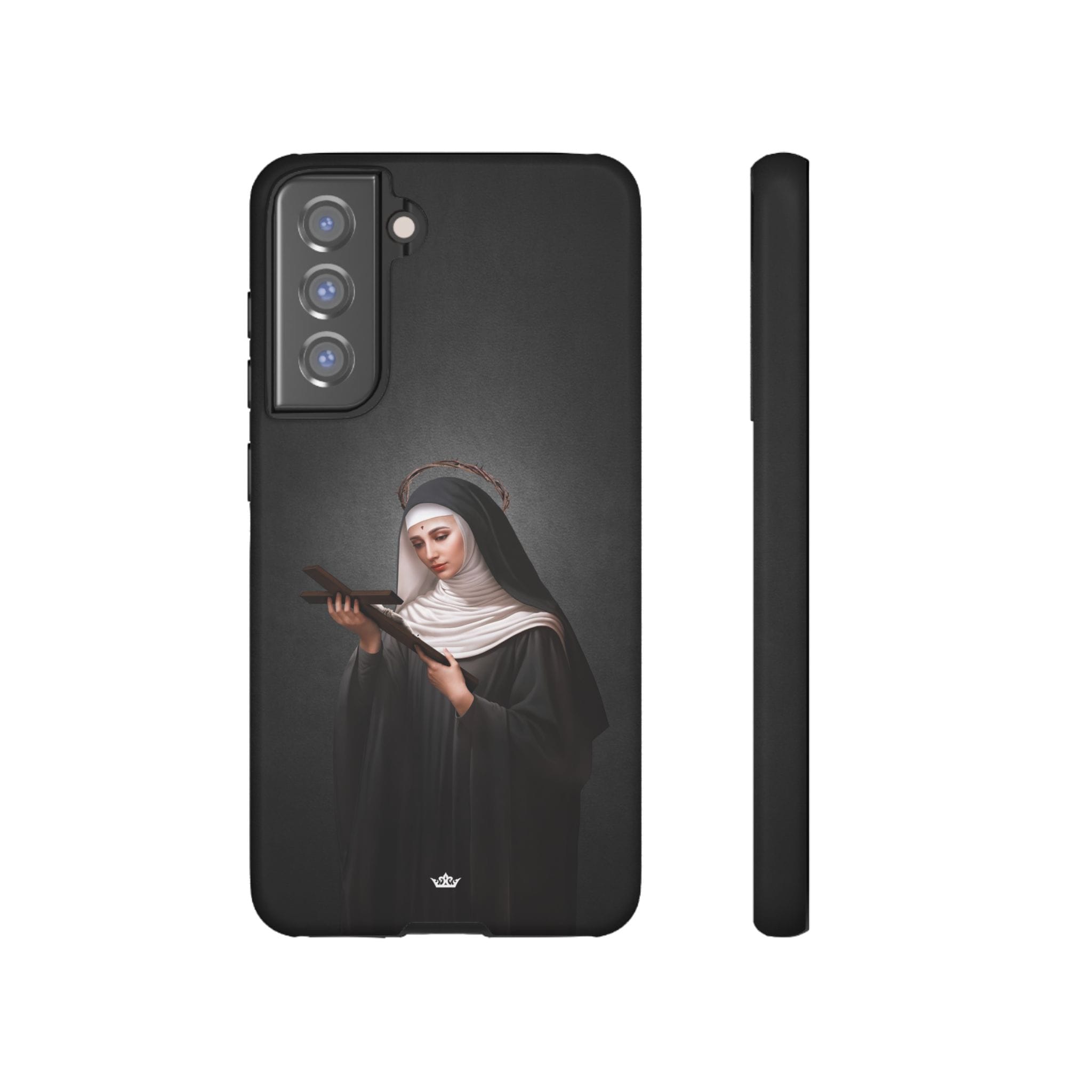 St. Rita of Cascia Hard Phone Case (Dark) Copyright VENXARA