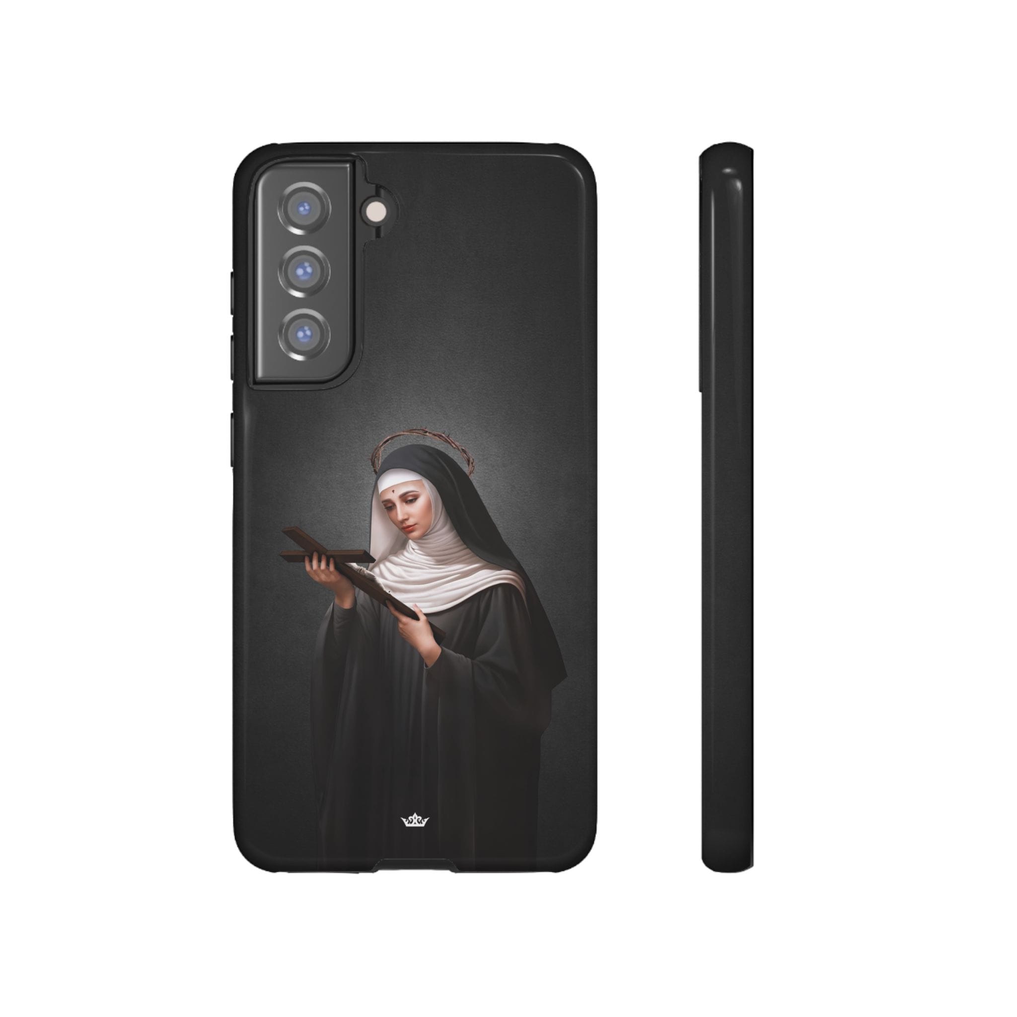 St. Rita of Cascia Hard Phone Case (Dark) Copyright VENXARA