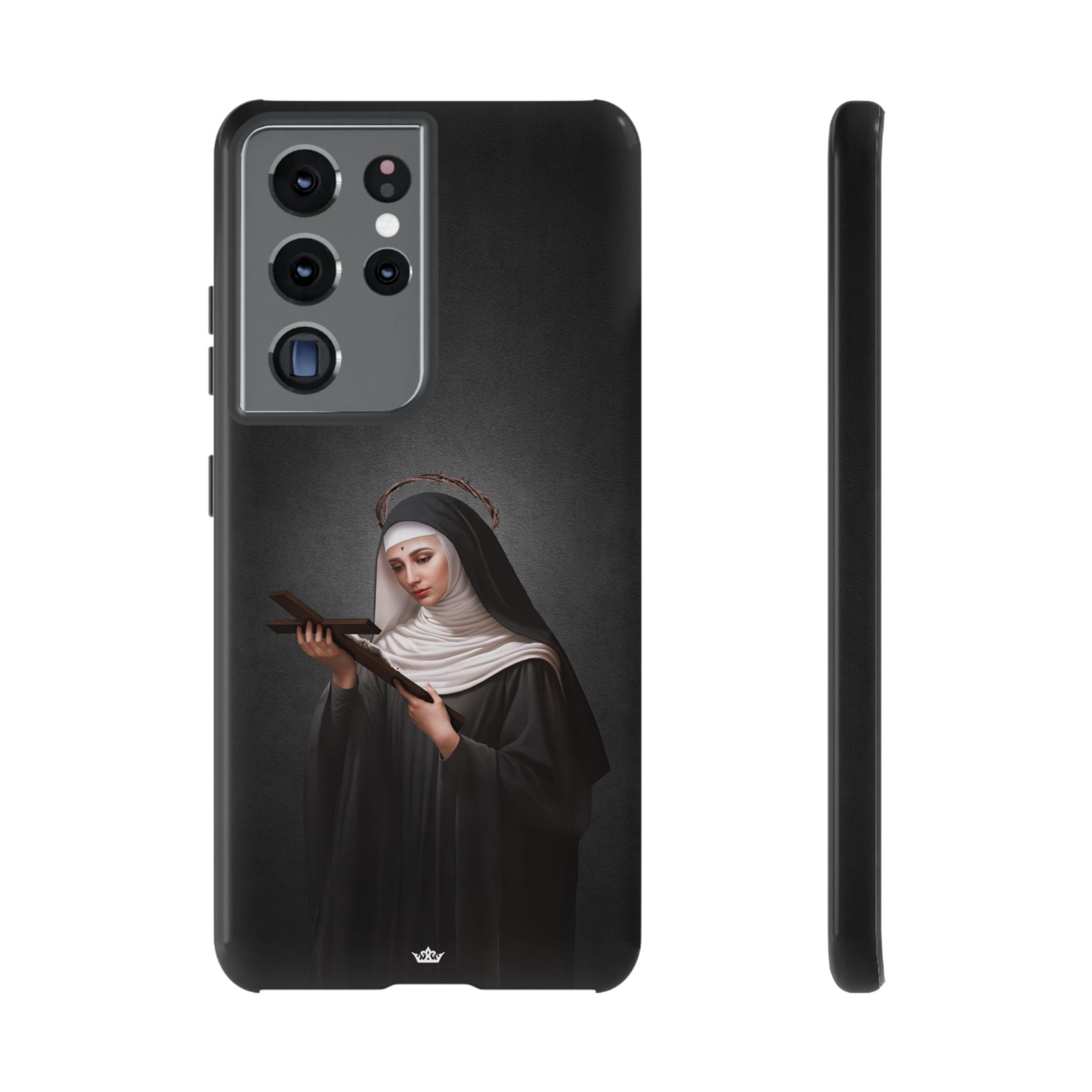 St. Rita of Cascia Hard Phone Case (Dark) Copyright VENXARA