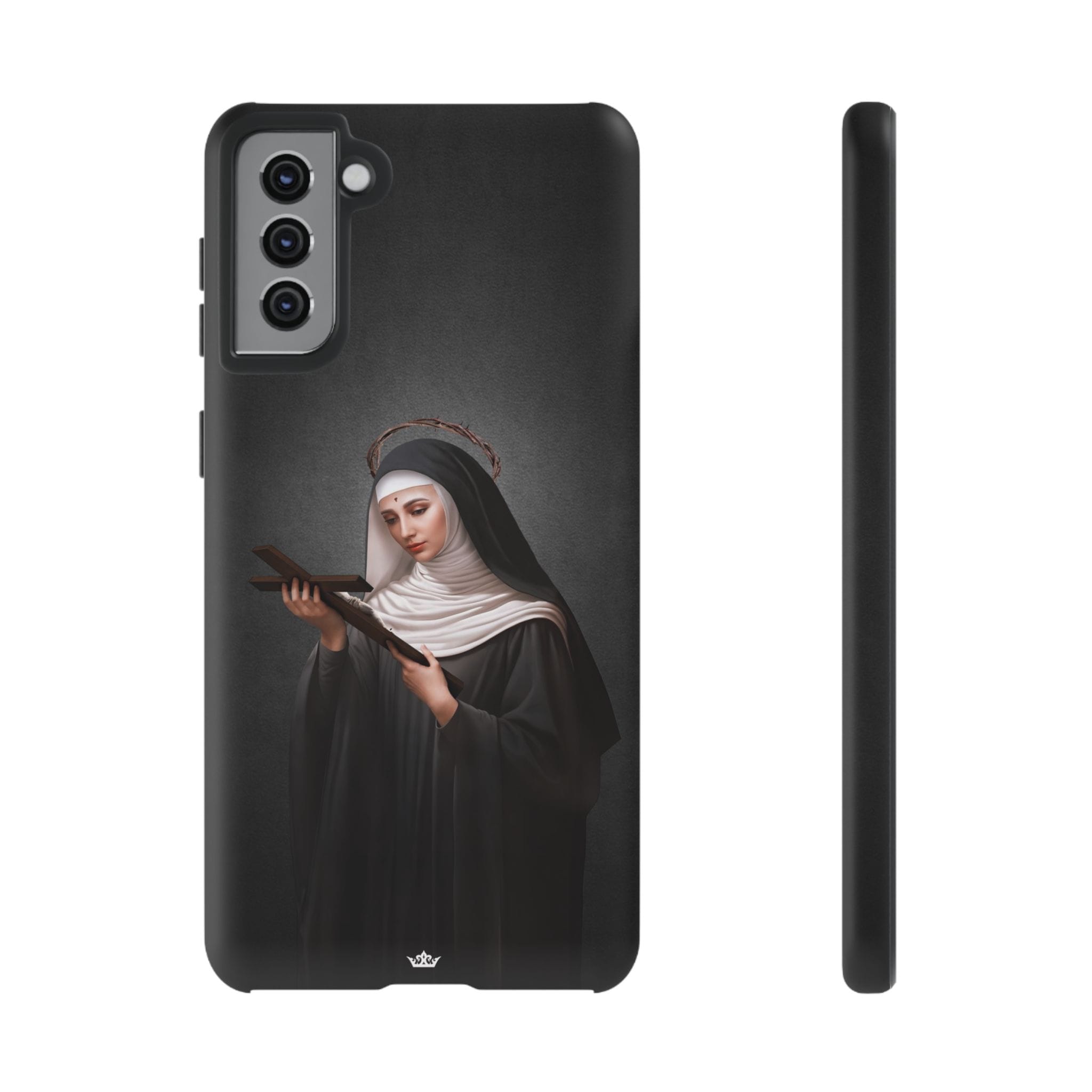 St. Rita of Cascia Hard Phone Case (Dark) Copyright VENXARA