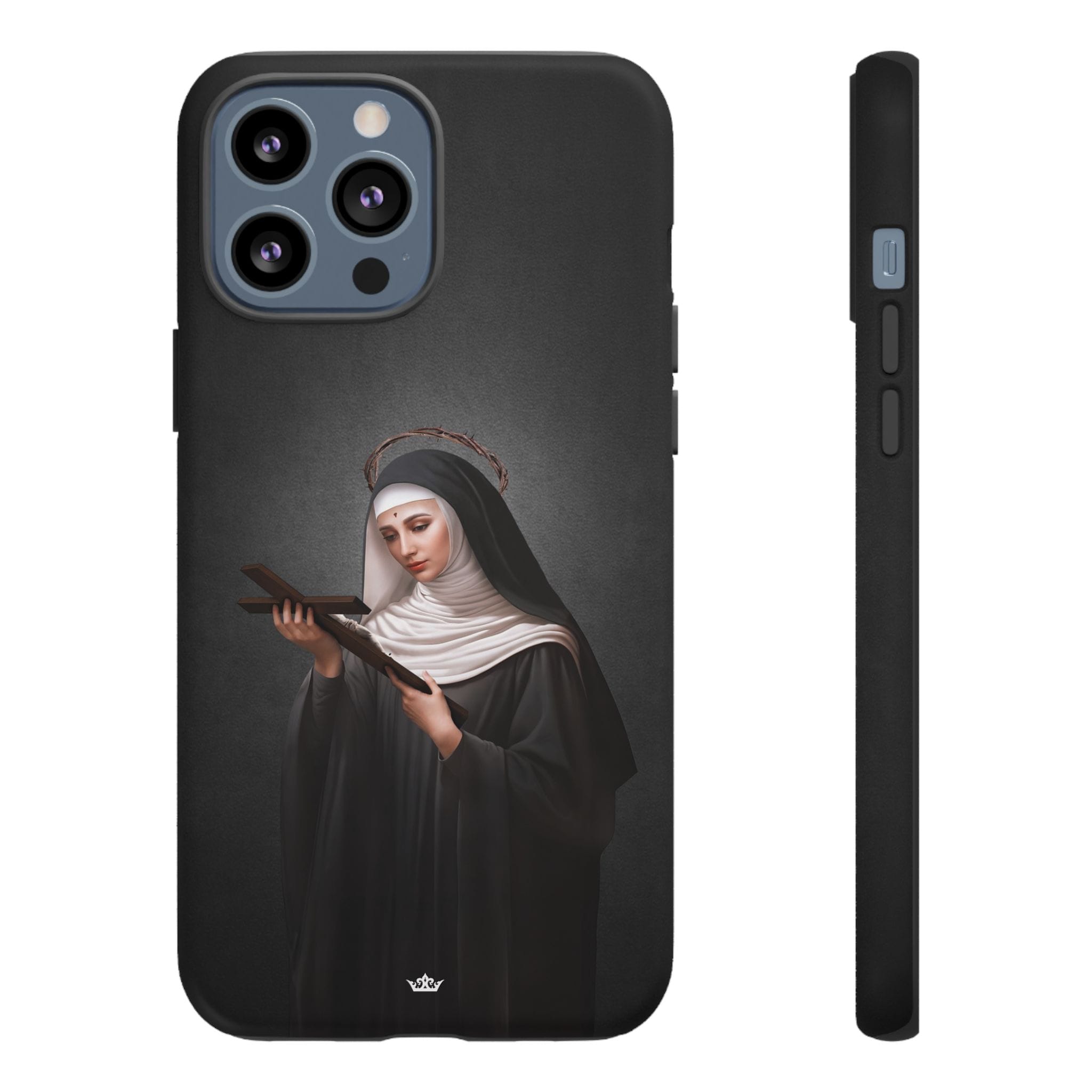 St. Rita of Cascia Hard Phone Case (Dark) Copyright VENXARA