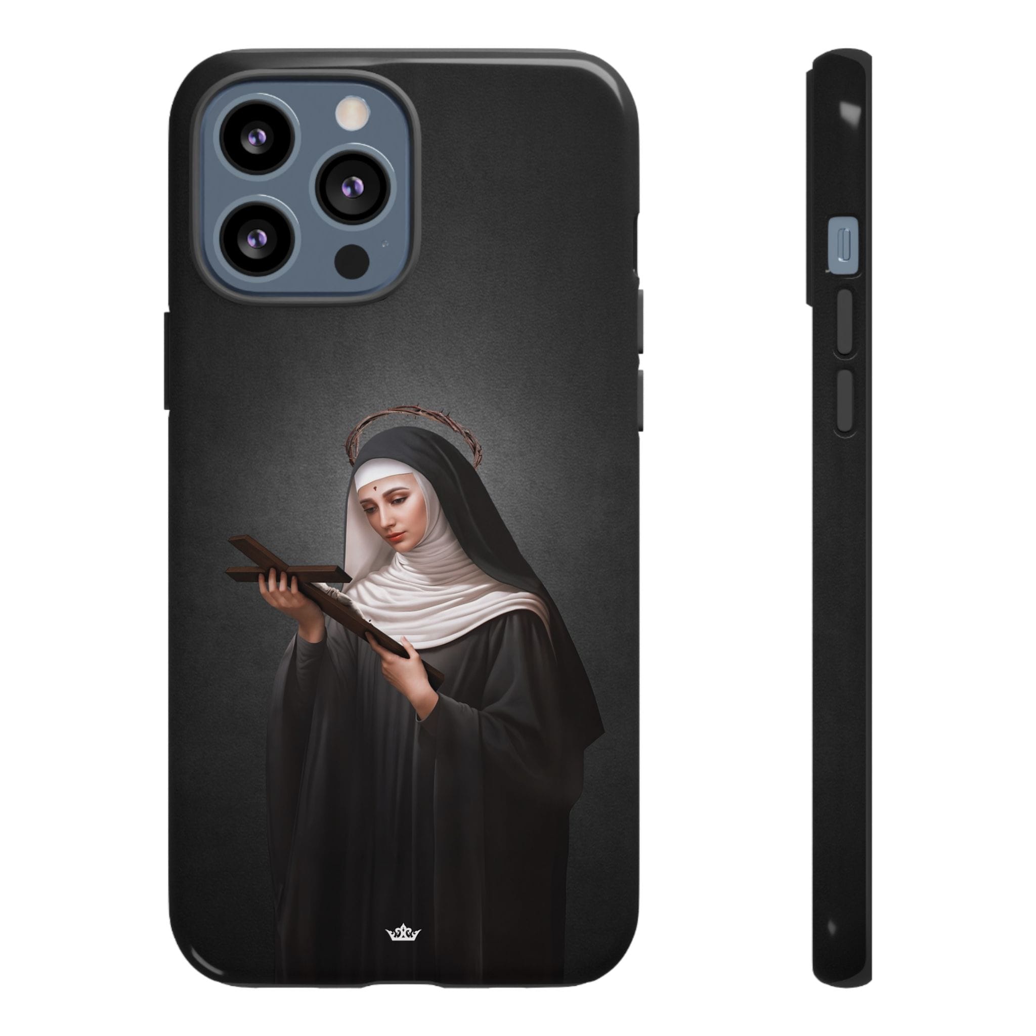 St. Rita of Cascia Hard Phone Case (Dark) Copyright VENXARA