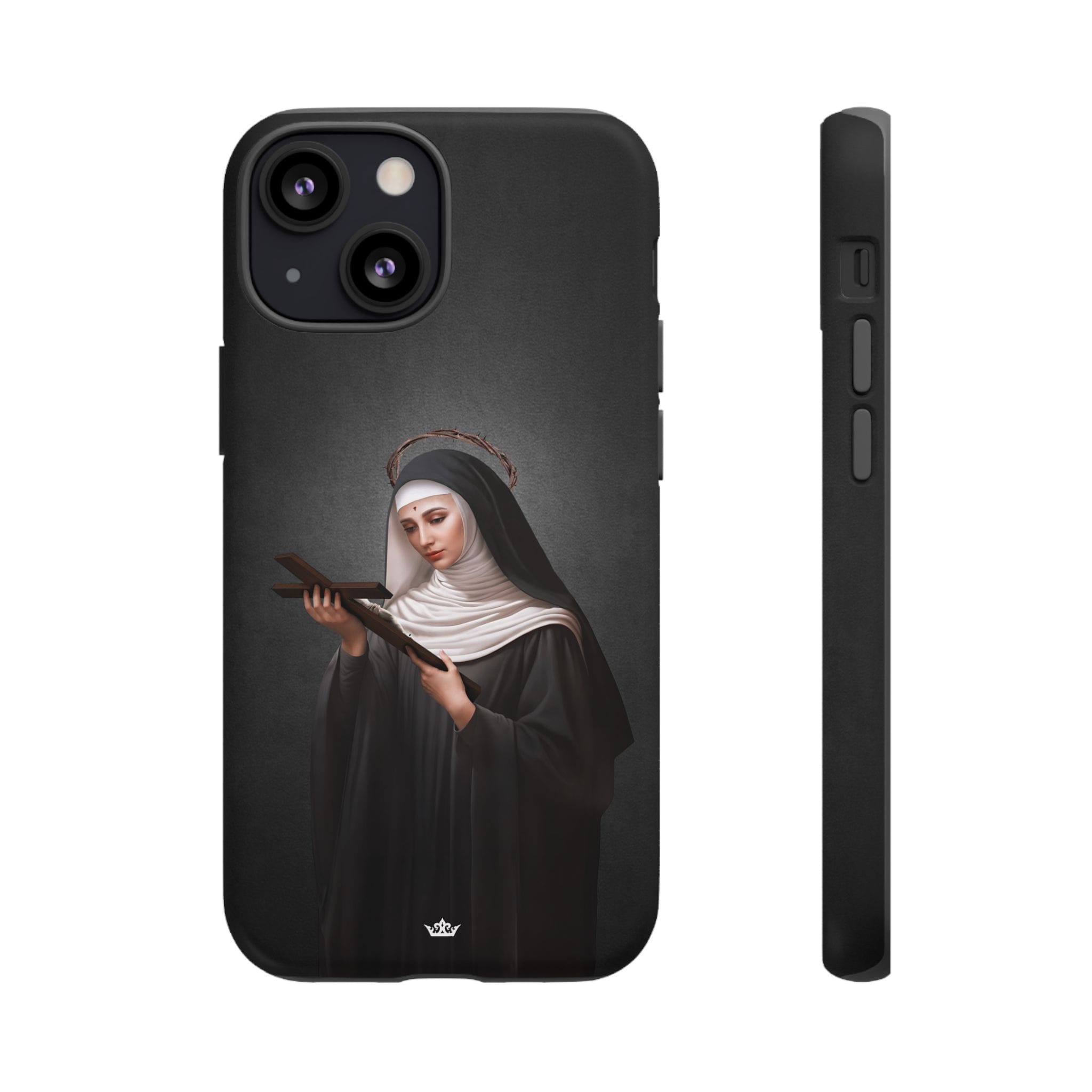 St. Rita of Cascia Hard Phone Case (Dark) Copyright VENXARA