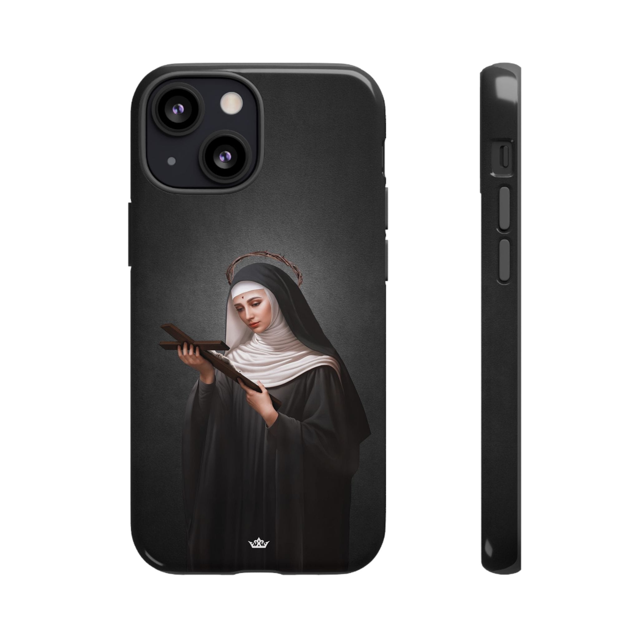 St. Rita of Cascia Hard Phone Case (Dark) Copyright VENXARA