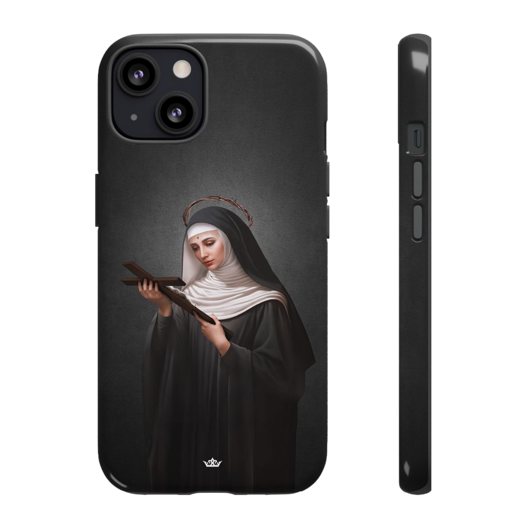 St. Rita of Cascia Hard Phone Case (Dark) Copyright VENXARA