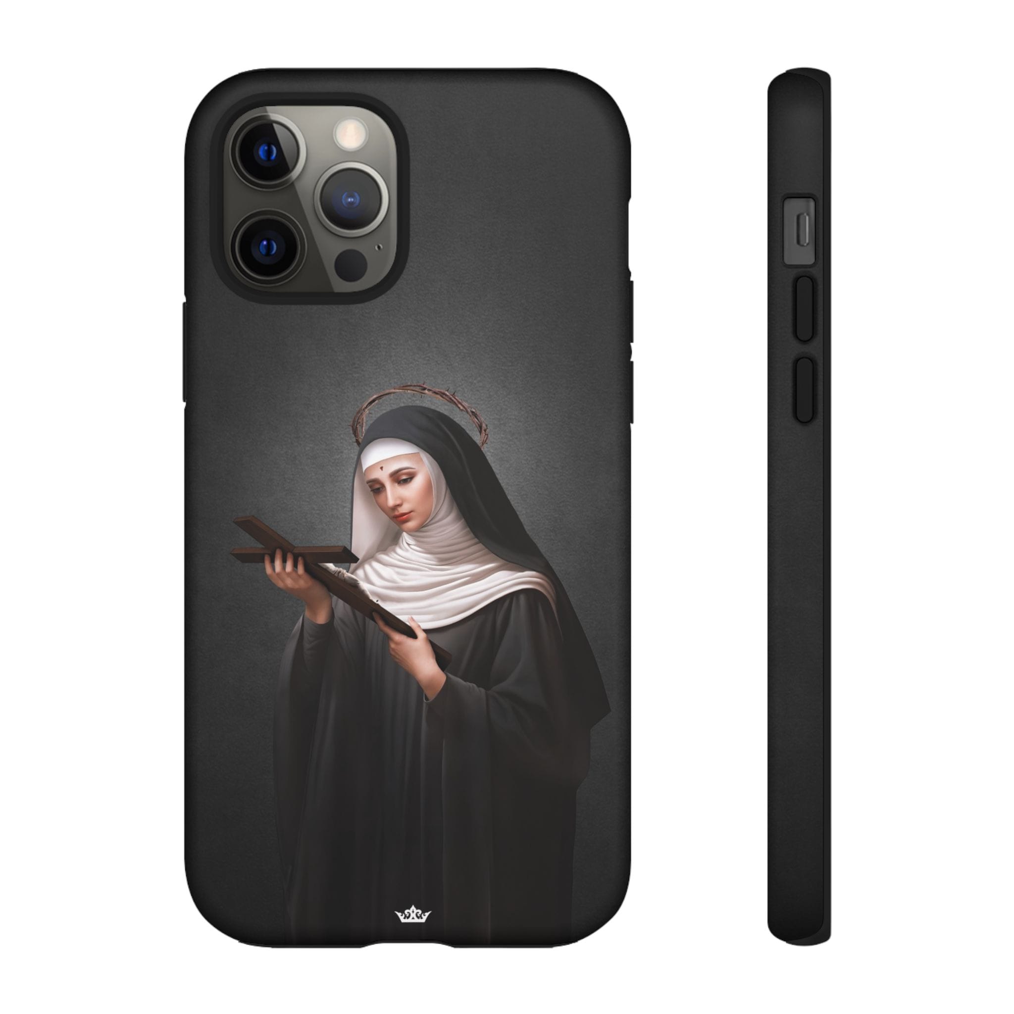 St. Rita of Cascia Hard Phone Case (Dark) Copyright VENXARA