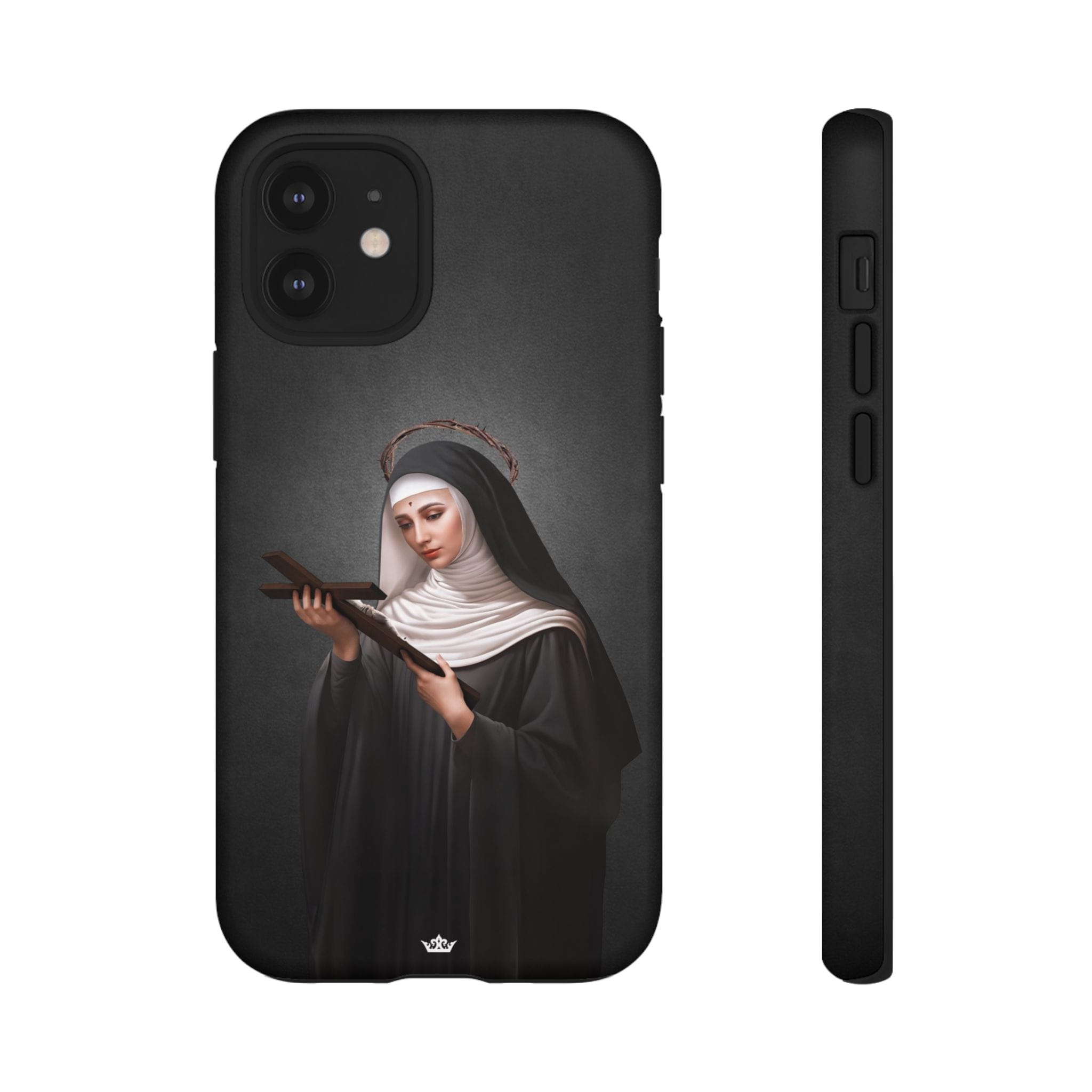 St. Rita of Cascia Hard Phone Case (Dark) Copyright VENXARA