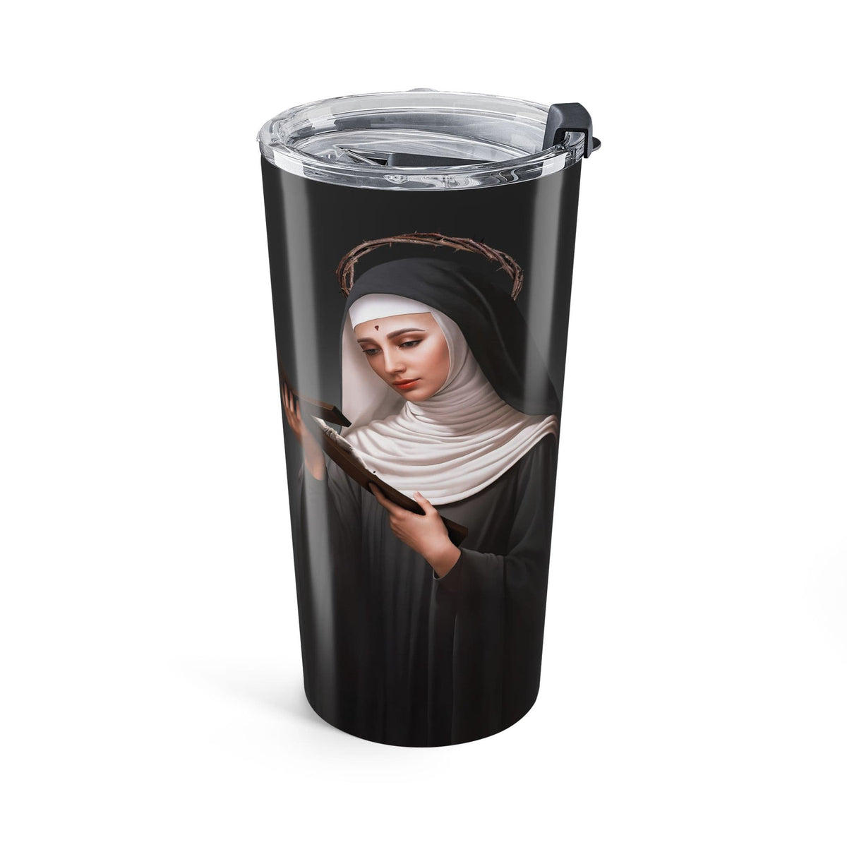 St. Rita of Cascia Lord's Prayer Tumbler (Ash 20 oz) Copyright VENXARA