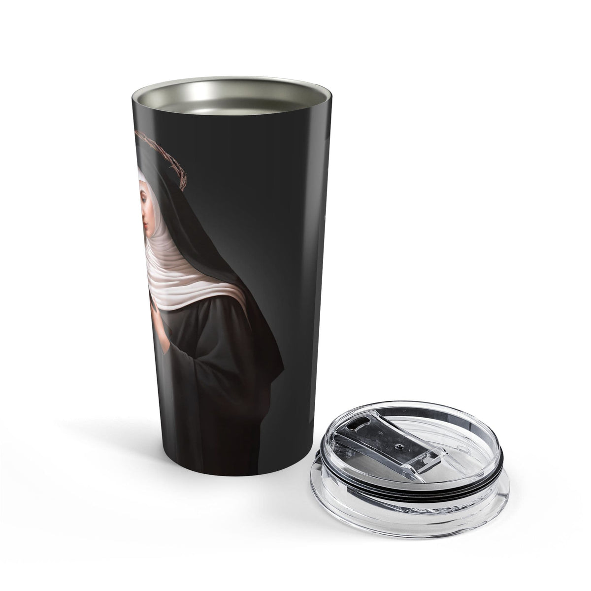 St. Rita of Cascia Lord's Prayer Tumbler (Ash 20 oz) Copyright VENXARA