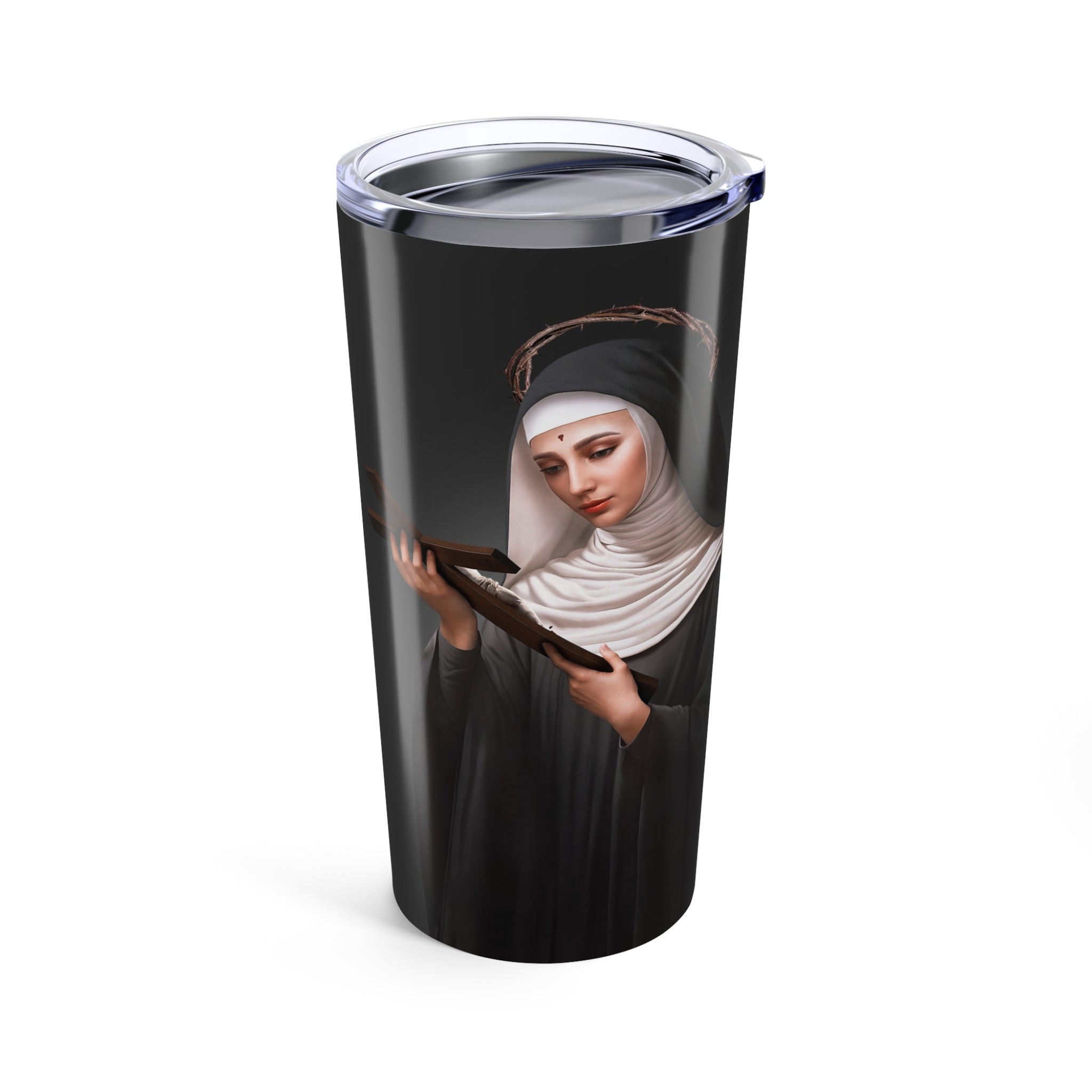 St. Rita of Cascia Lord's Prayer Tumbler (Ash 20 oz)
