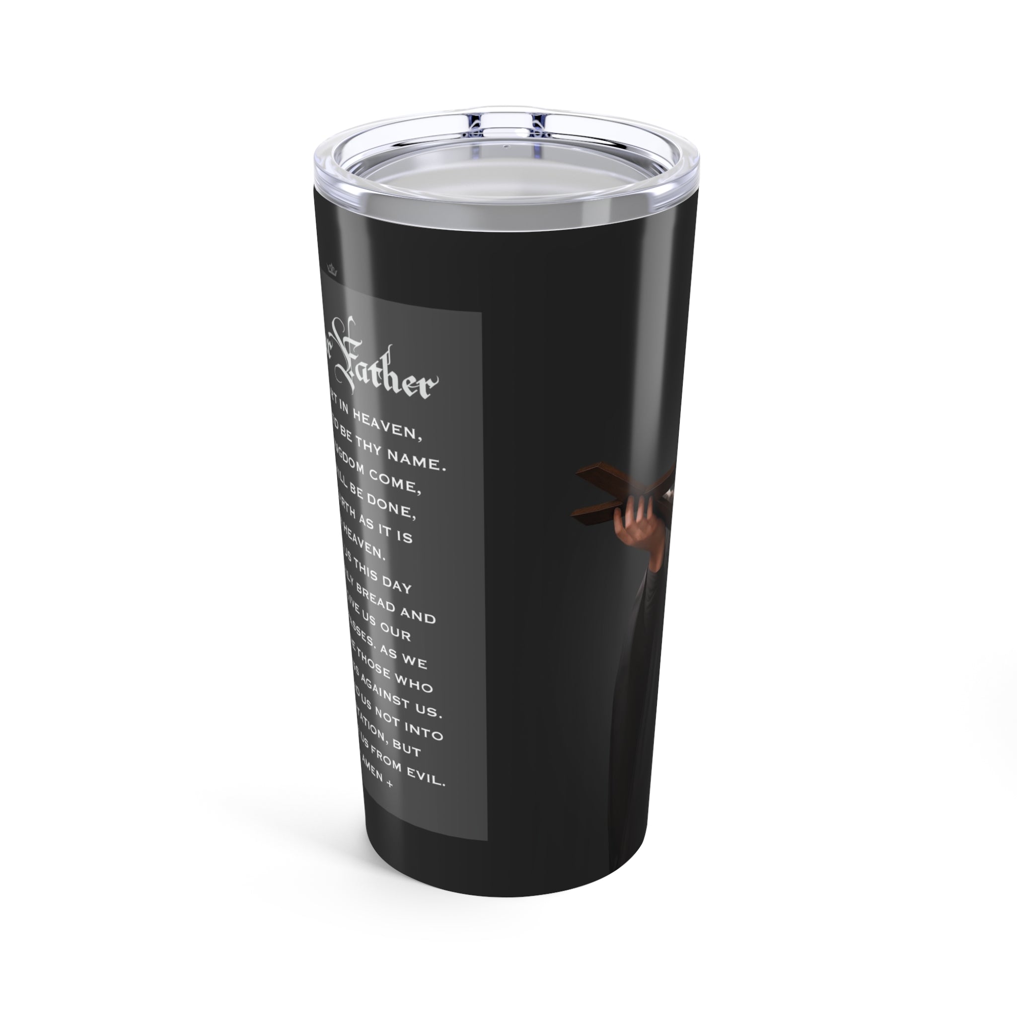 St. Rita of Cascia Lord's Prayer Tumbler (Ash 20 oz) - VENXARA