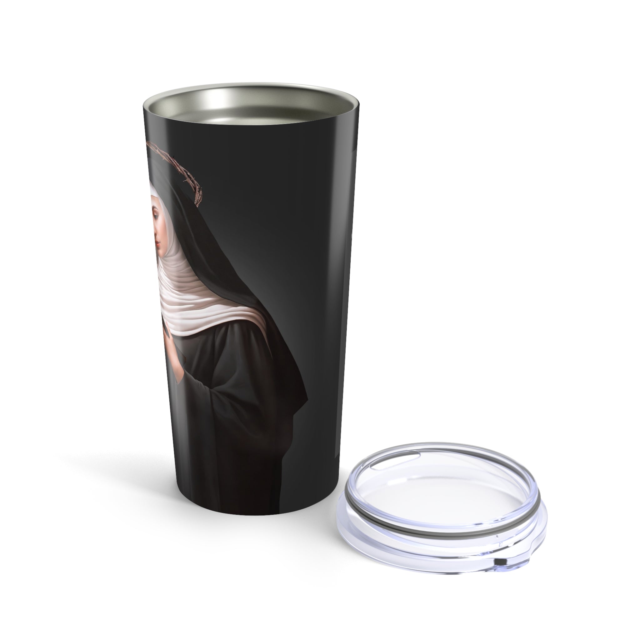 St. Rita of Cascia Lord's Prayer Tumbler (Ash 20 oz)