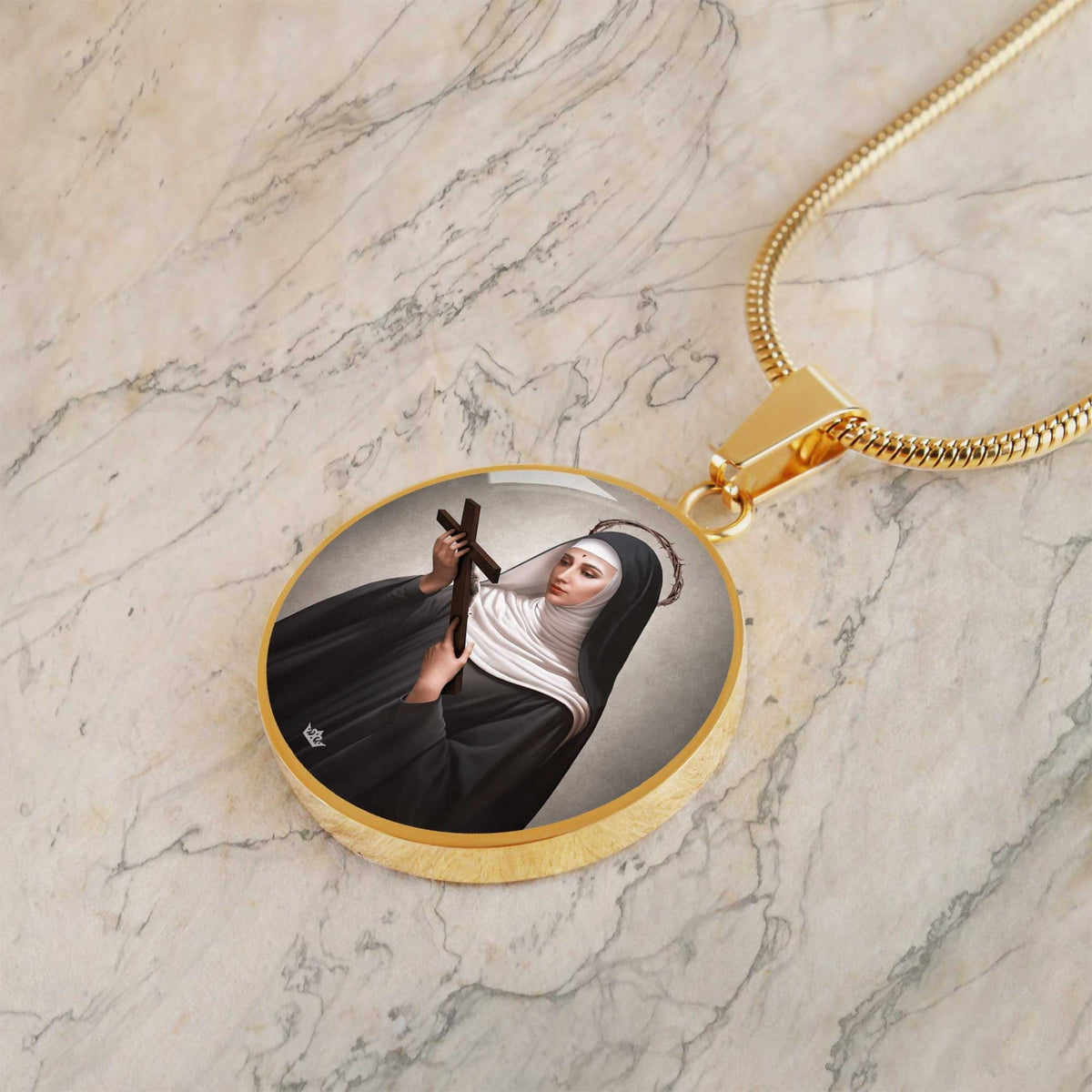 St. Rita of Cascia Pendant Necklace Copyright VENXARA