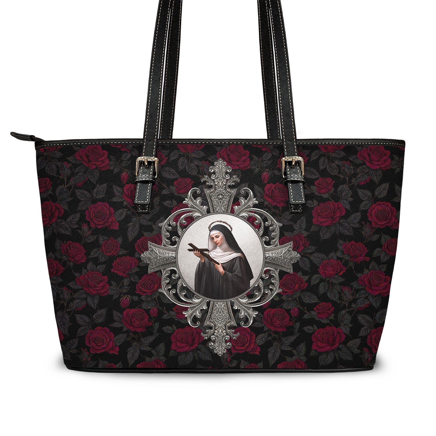 St. Rita of Cascia Tote Bag (Roses) - VENXARA®