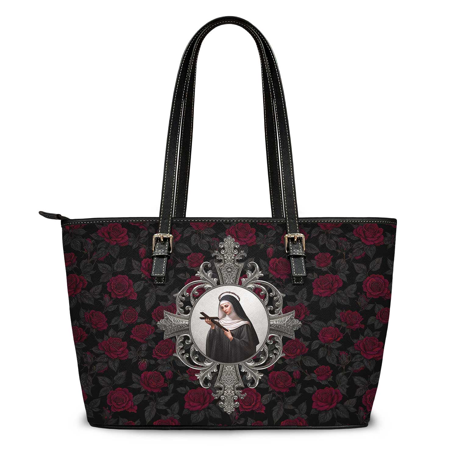 St. Rita of Cascia Tote Bag (Roses) - VENXARA®
