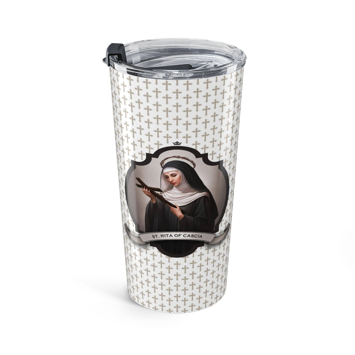 St. Rita of Cascia Tumbler (Crosses 20 oz) Copyright VENXARA