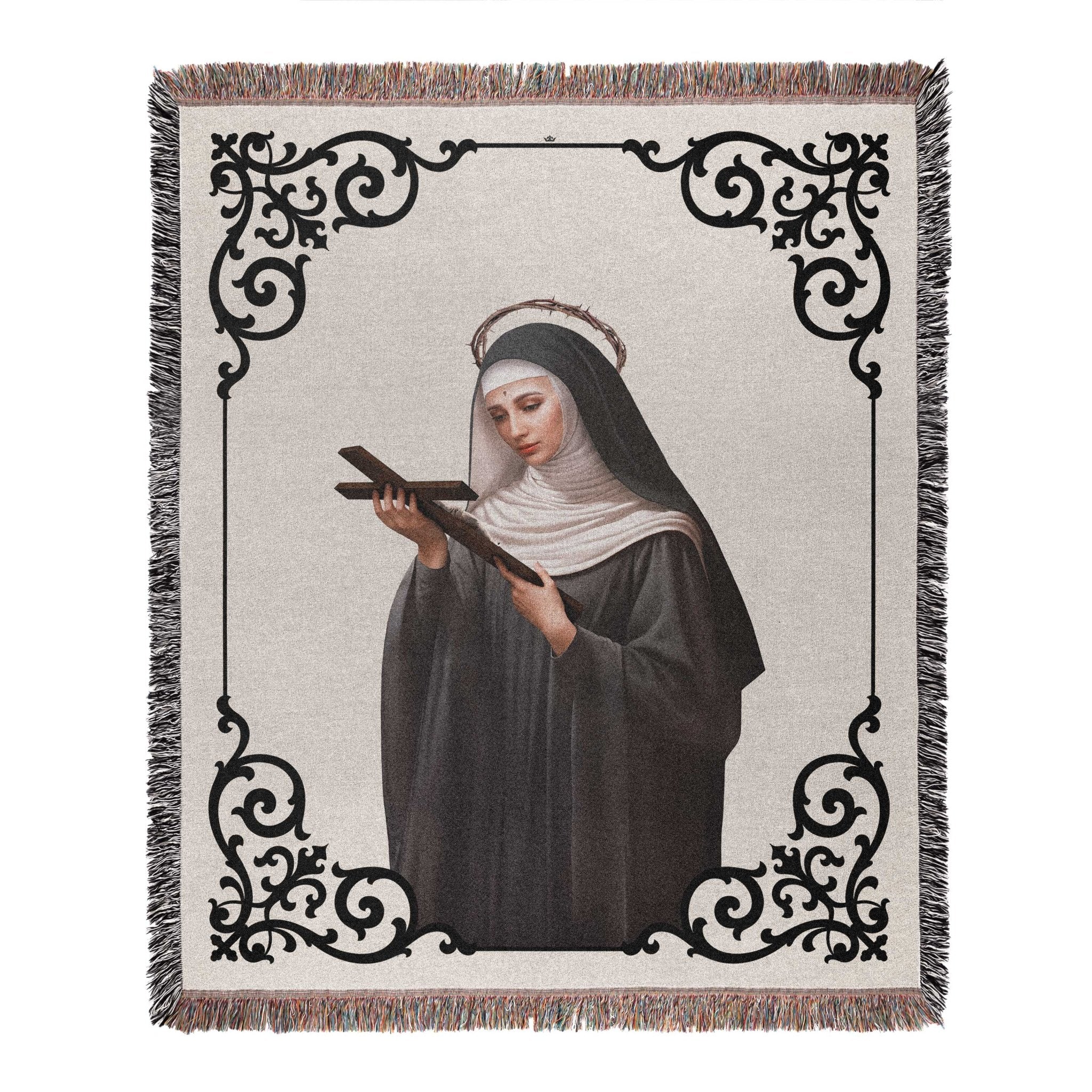 St. Rita of Cascia Woven Blanket - VENXARA®