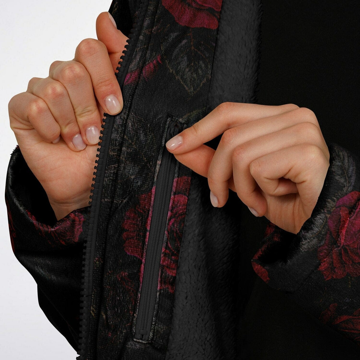 St. Rita of Cascia Zipper Microfleece Cloak (Roses) Copyright VENXARA
