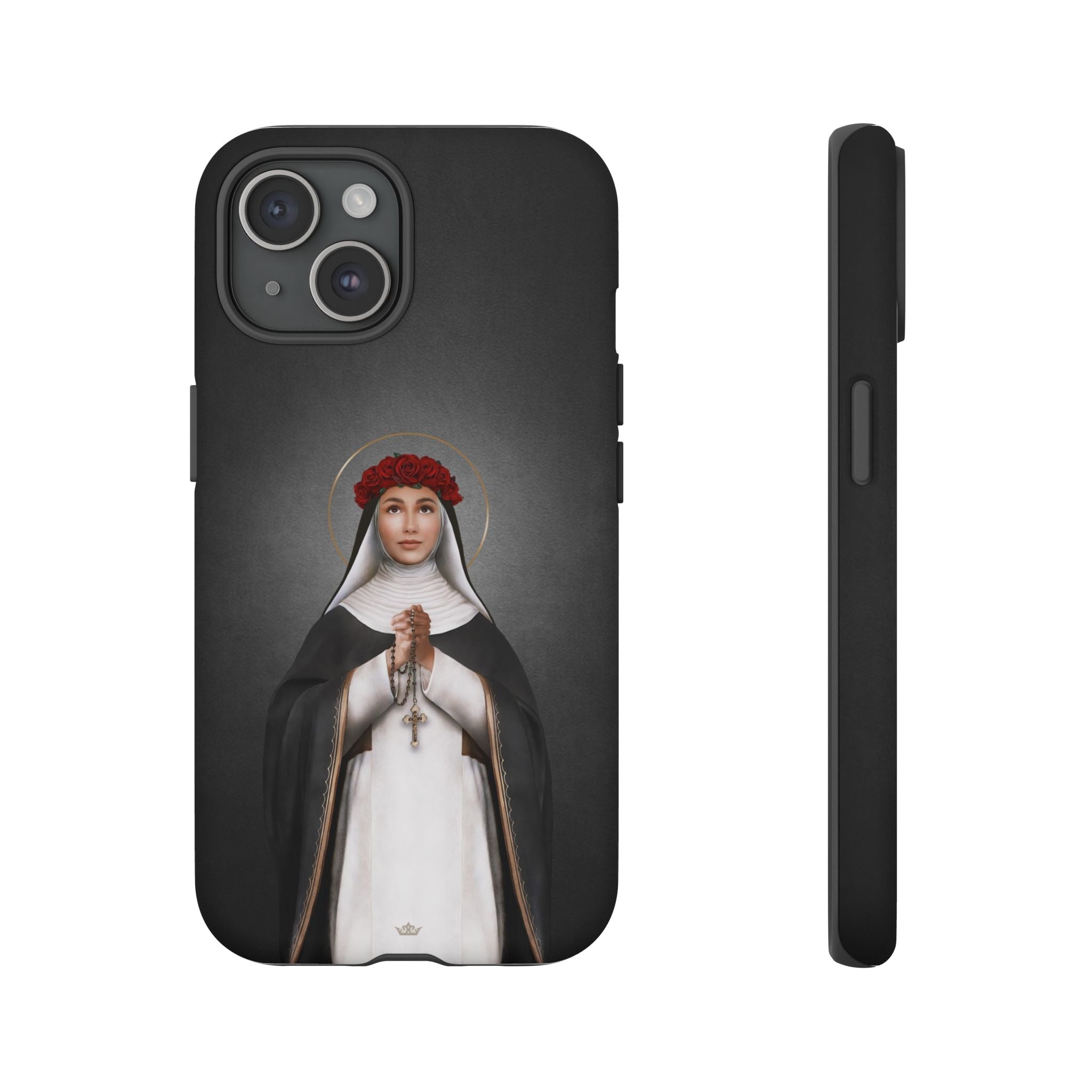 St. Rose of Lima Hard Phone Case (Dark) - VENXARA®