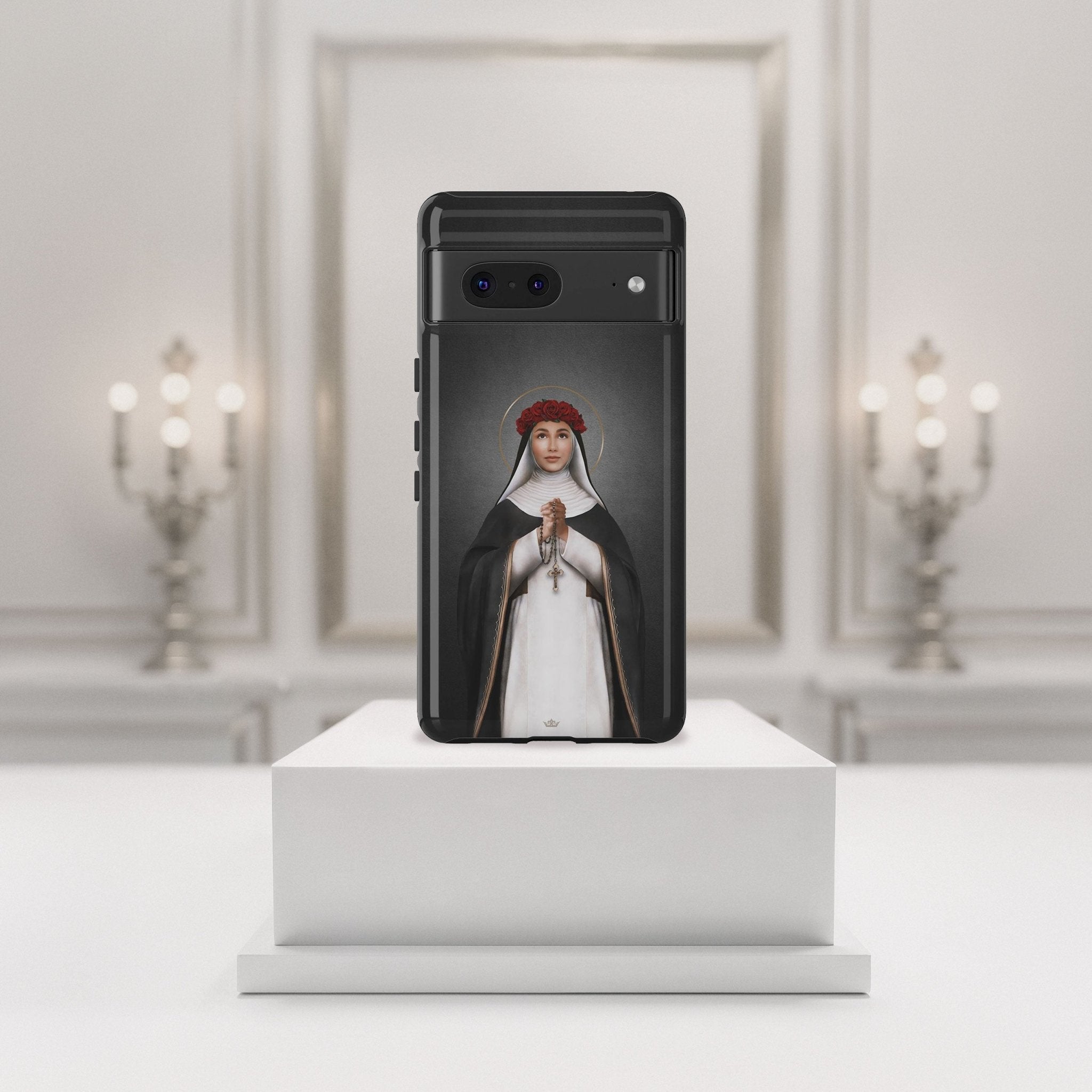 St. Rose of Lima Hard Phone Case (Dark) - VENXARA®