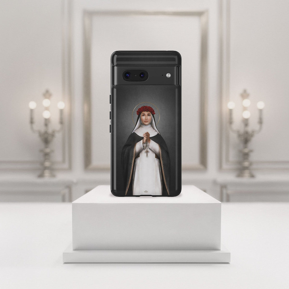 St. Rose of Lima Hard Phone Case (Dark) Copyright VENXARA