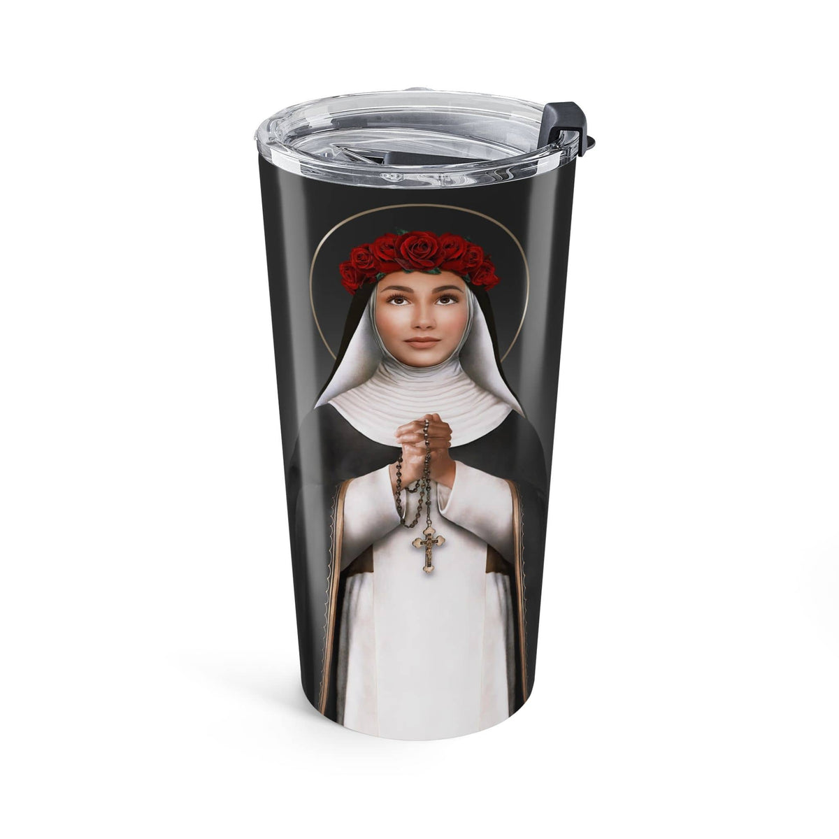 St. Rose of Lima Lord's Prayer Tumbler (Ash 20 oz) Copyright VENXARA