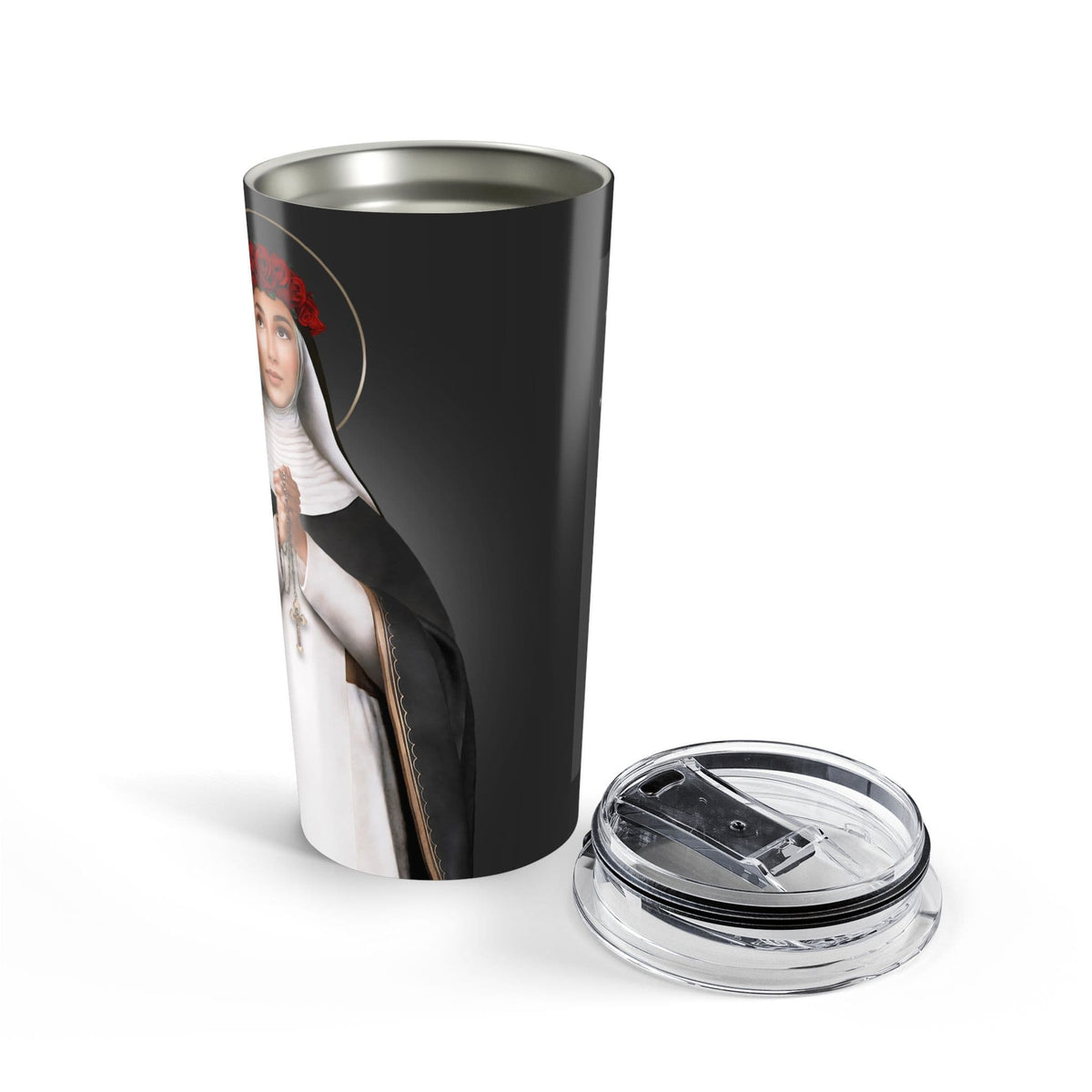 St. Rose of Lima Lord's Prayer Tumbler (Ash 20 oz) Copyright VENXARA