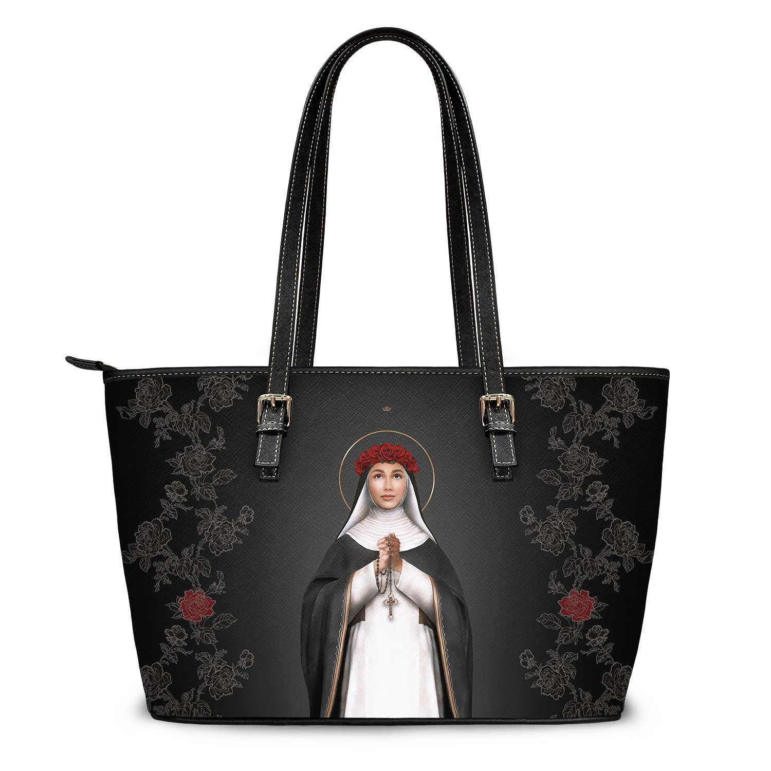 St. Rose of Lima Tote Bag (Black) - VENXARA®