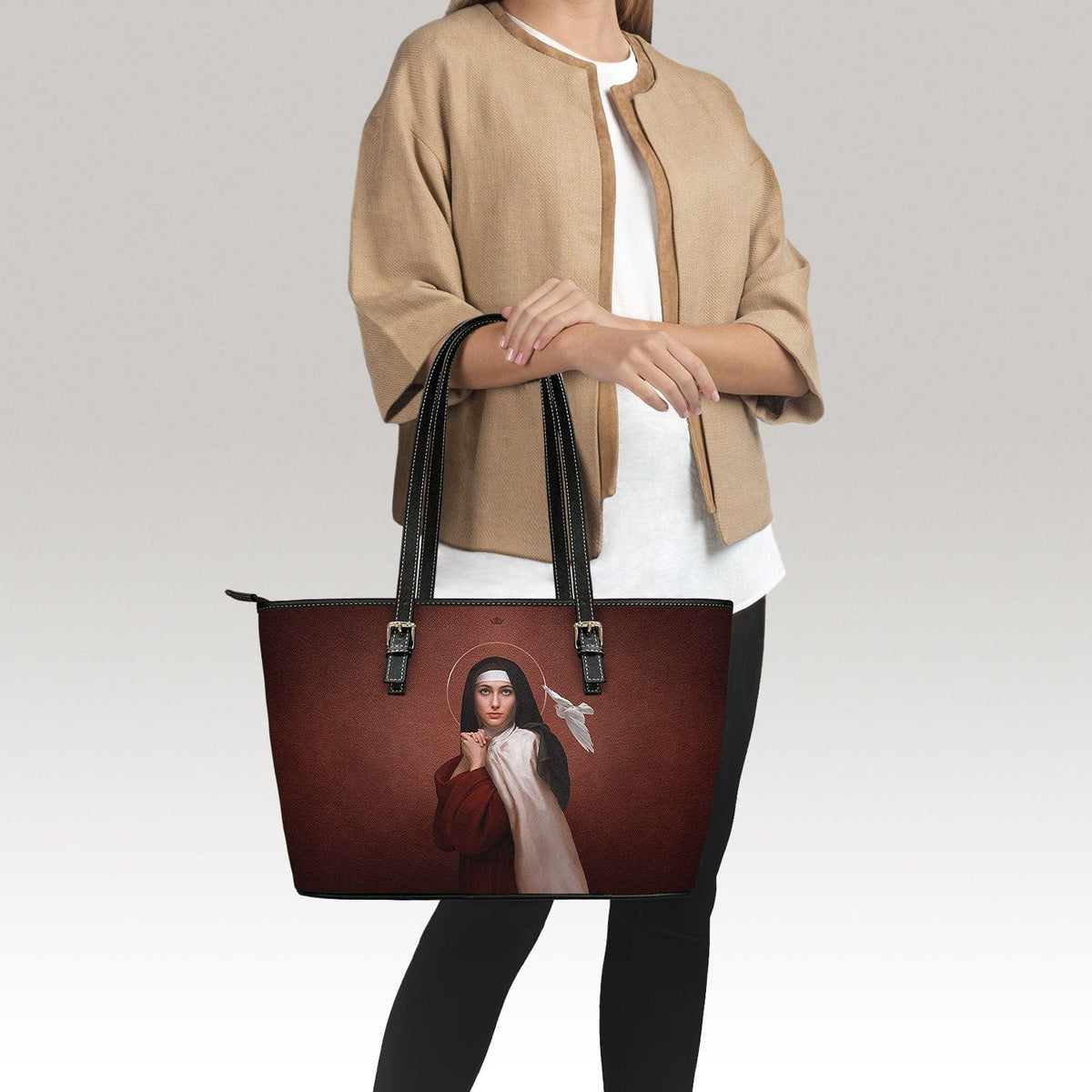 St. Teresa of Avila Tote Bag (Currant) Copyright VENXARA