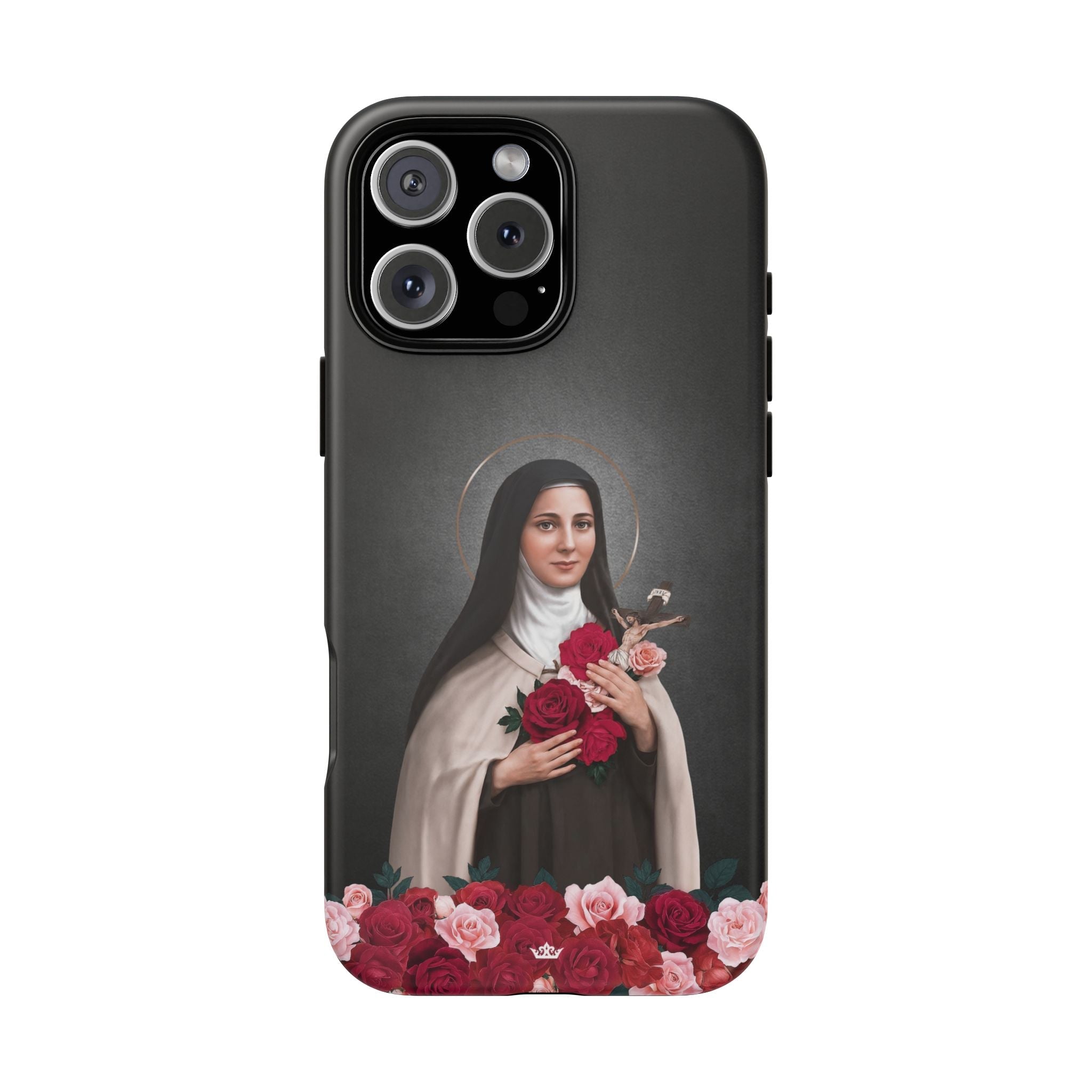St. Therese of Lisieux Hard Phone Case (Dark) - Venxara