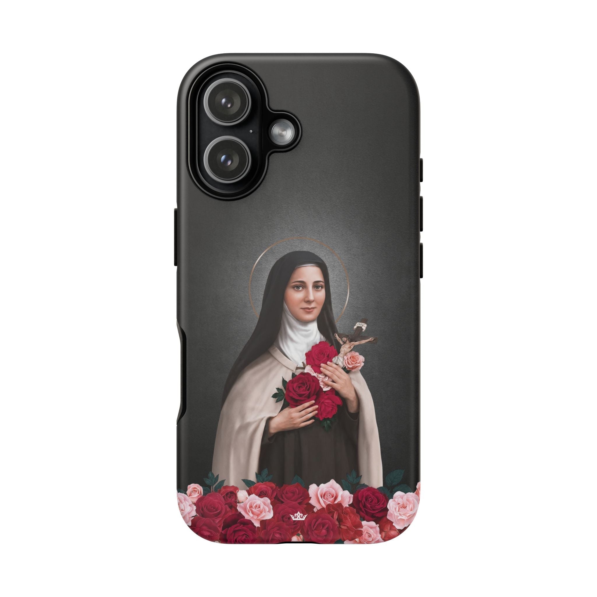 St. Therese of Lisieux Hard Phone Case (Dark) - Venxara