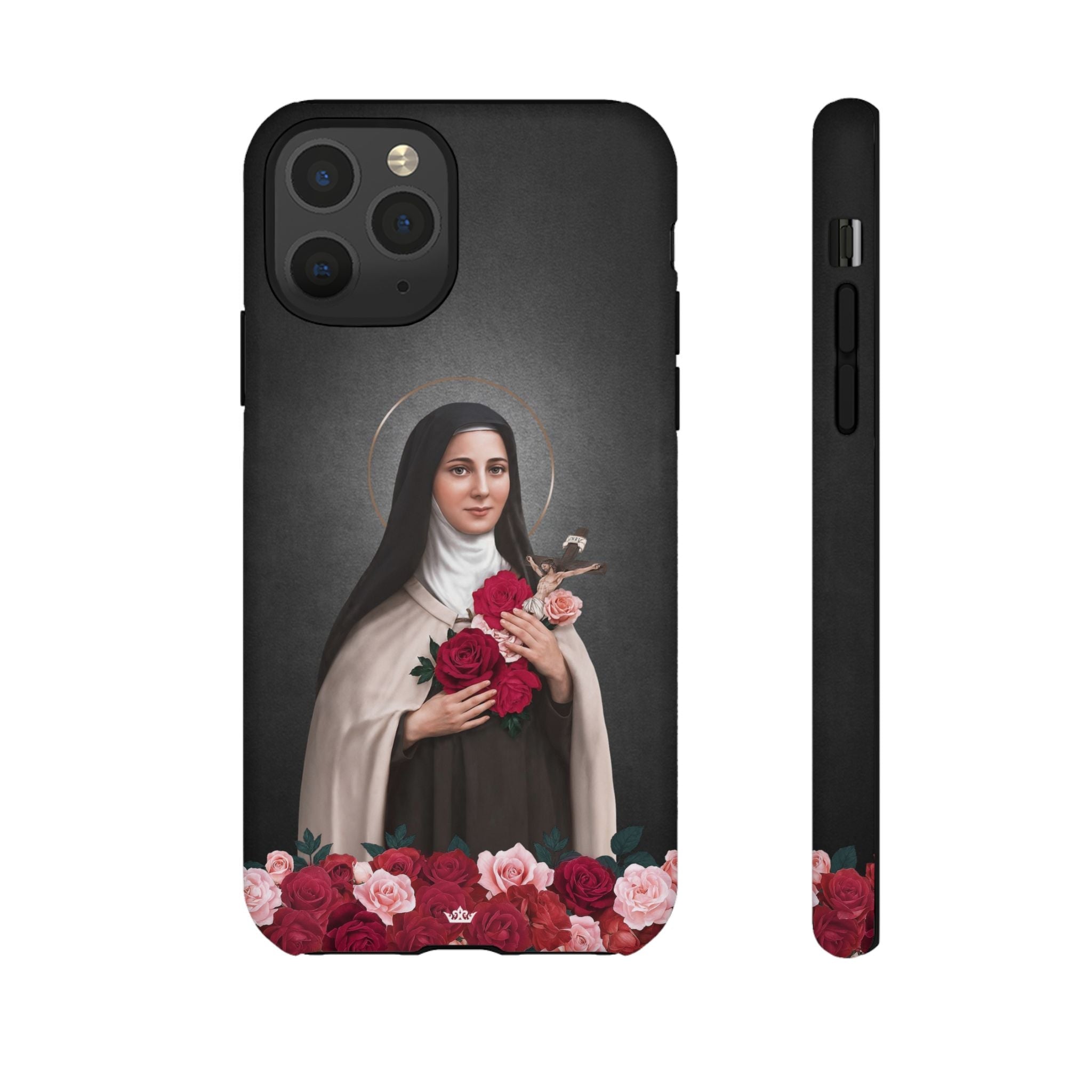 St. Therese of Lisieux Hard Phone Case (Dark) - Venxara