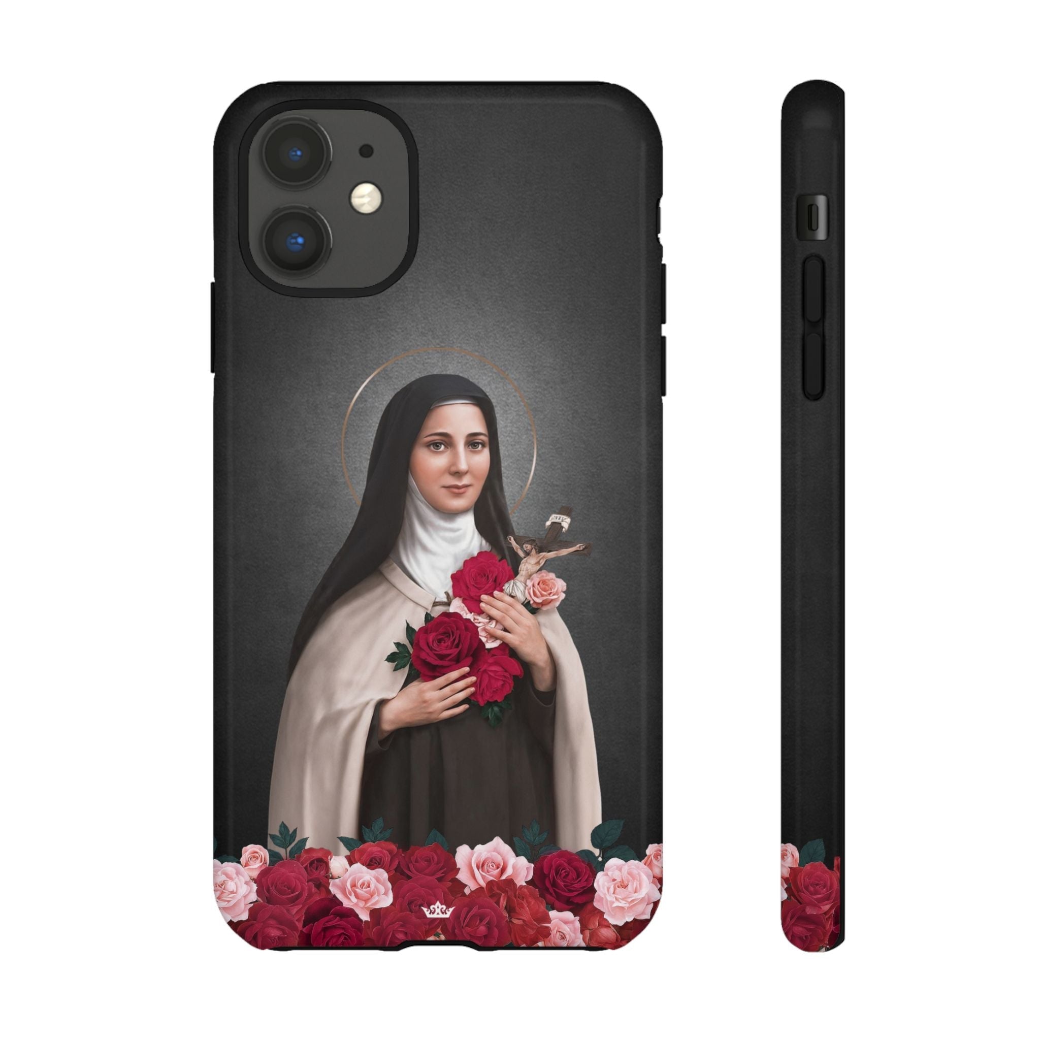 St. Therese of Lisieux Hard Phone Case (Dark) - Venxara