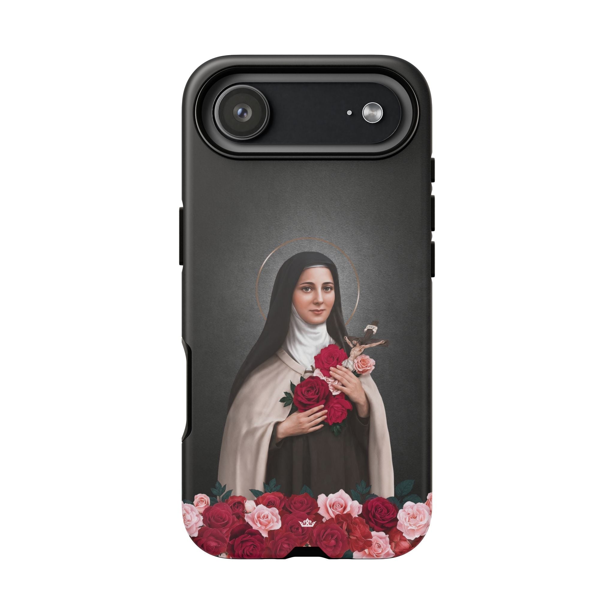 St. Therese of Lisieux Hard Phone Case (Dark) - Venxara