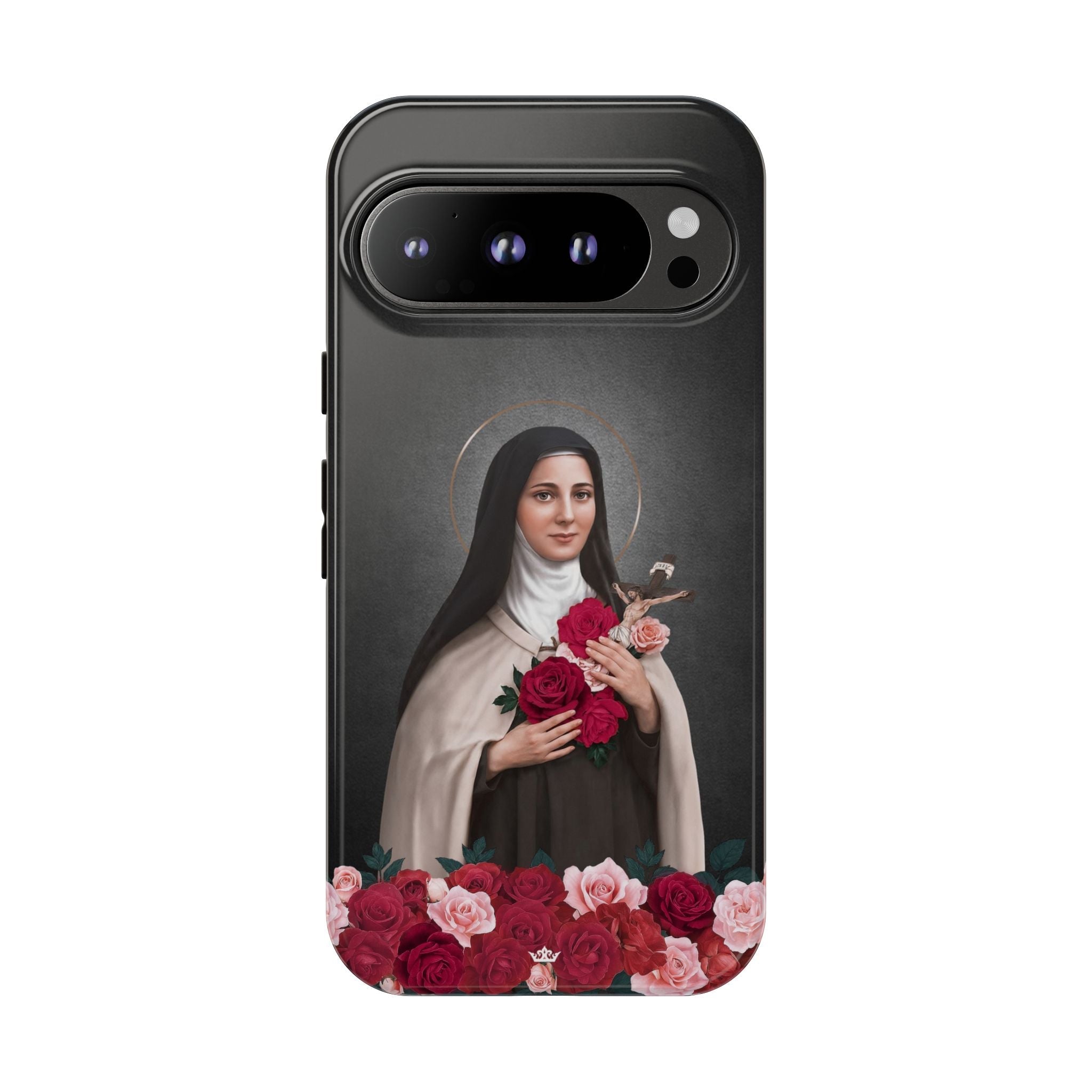 St. Therese of Lisieux Hard Phone Case (Dark) - Venxara