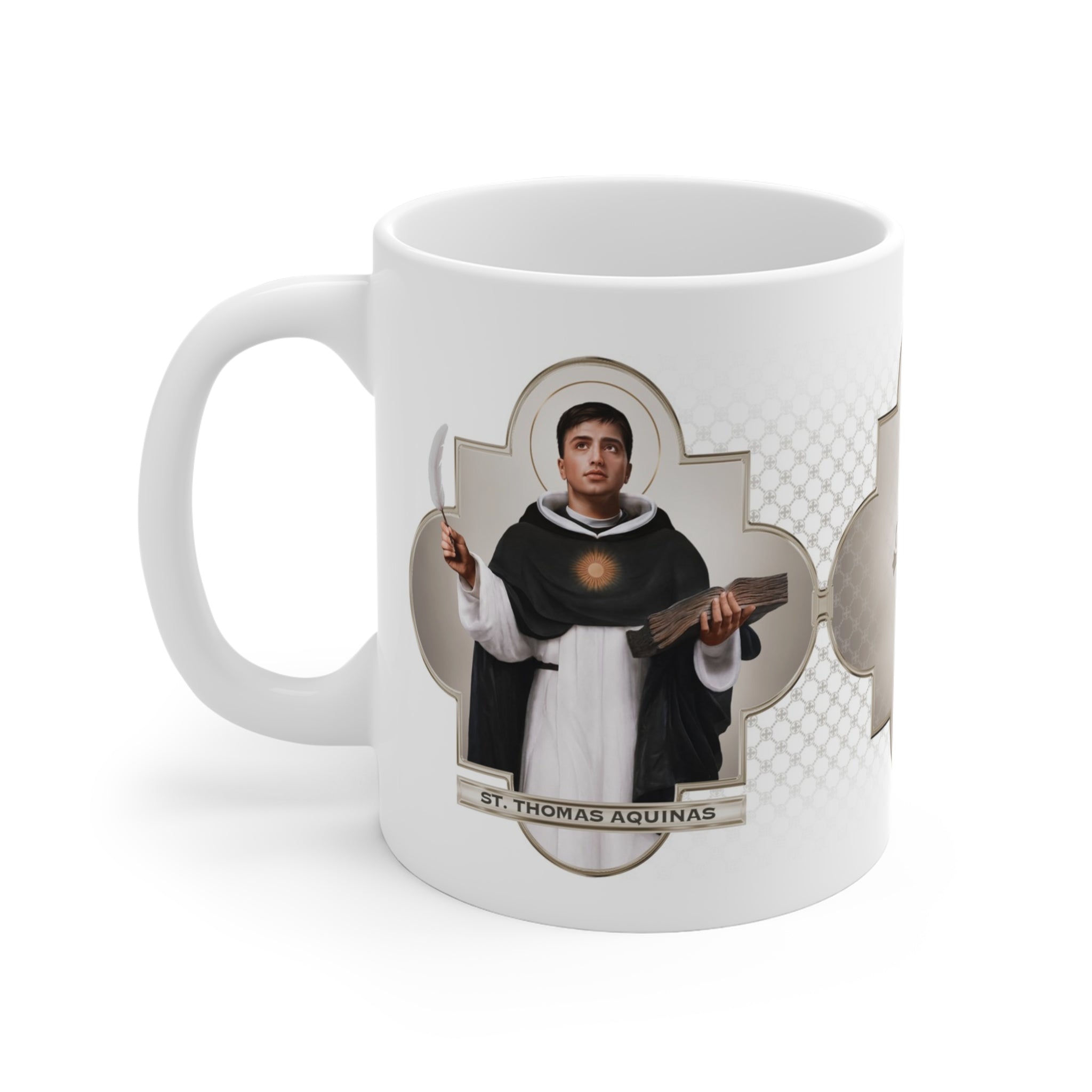 St. Thomas Aquinas Ceramic Mug - VENXARA®