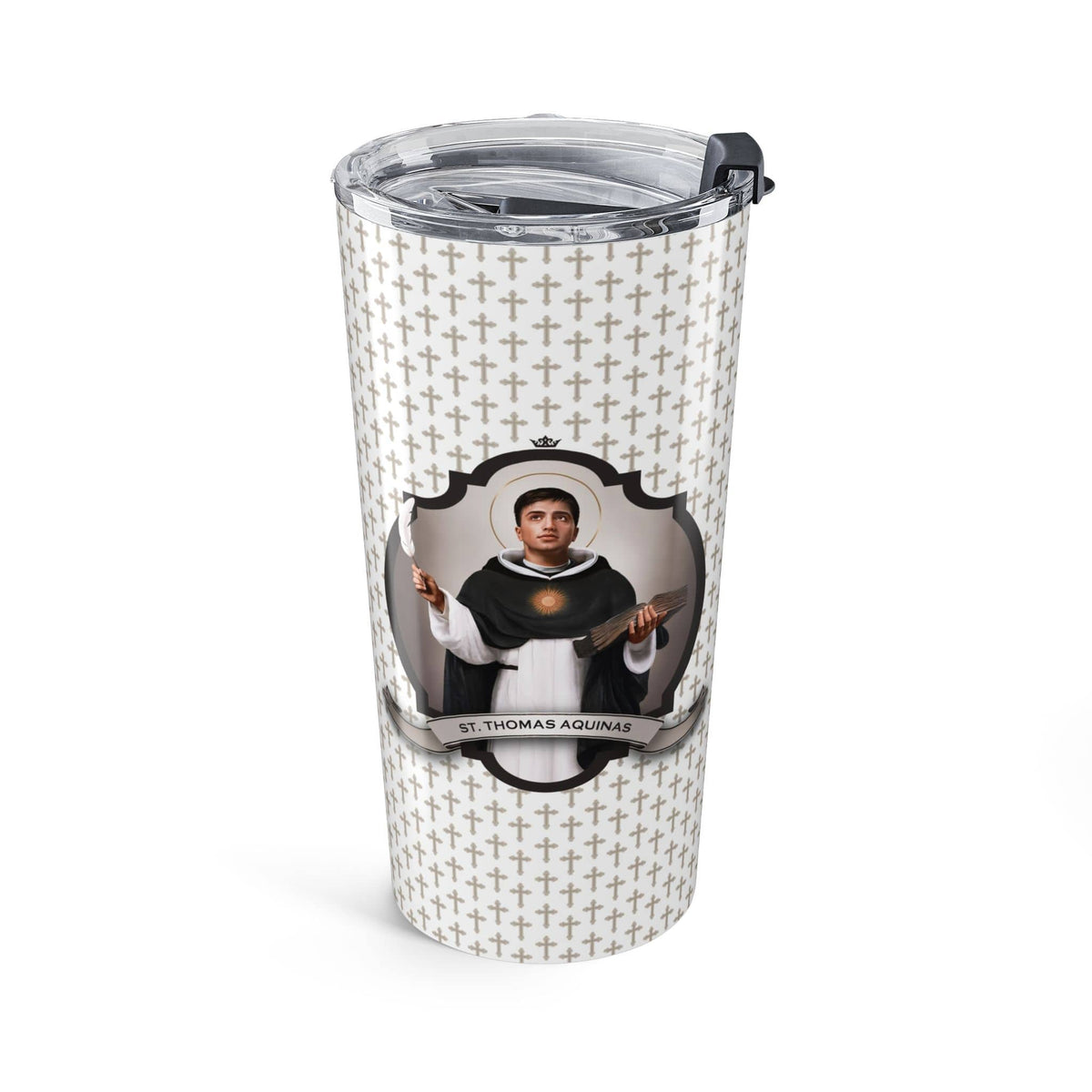 St. Thomas Aquinas Tumbler (Crosses 20 oz) Copyright VENXARA
