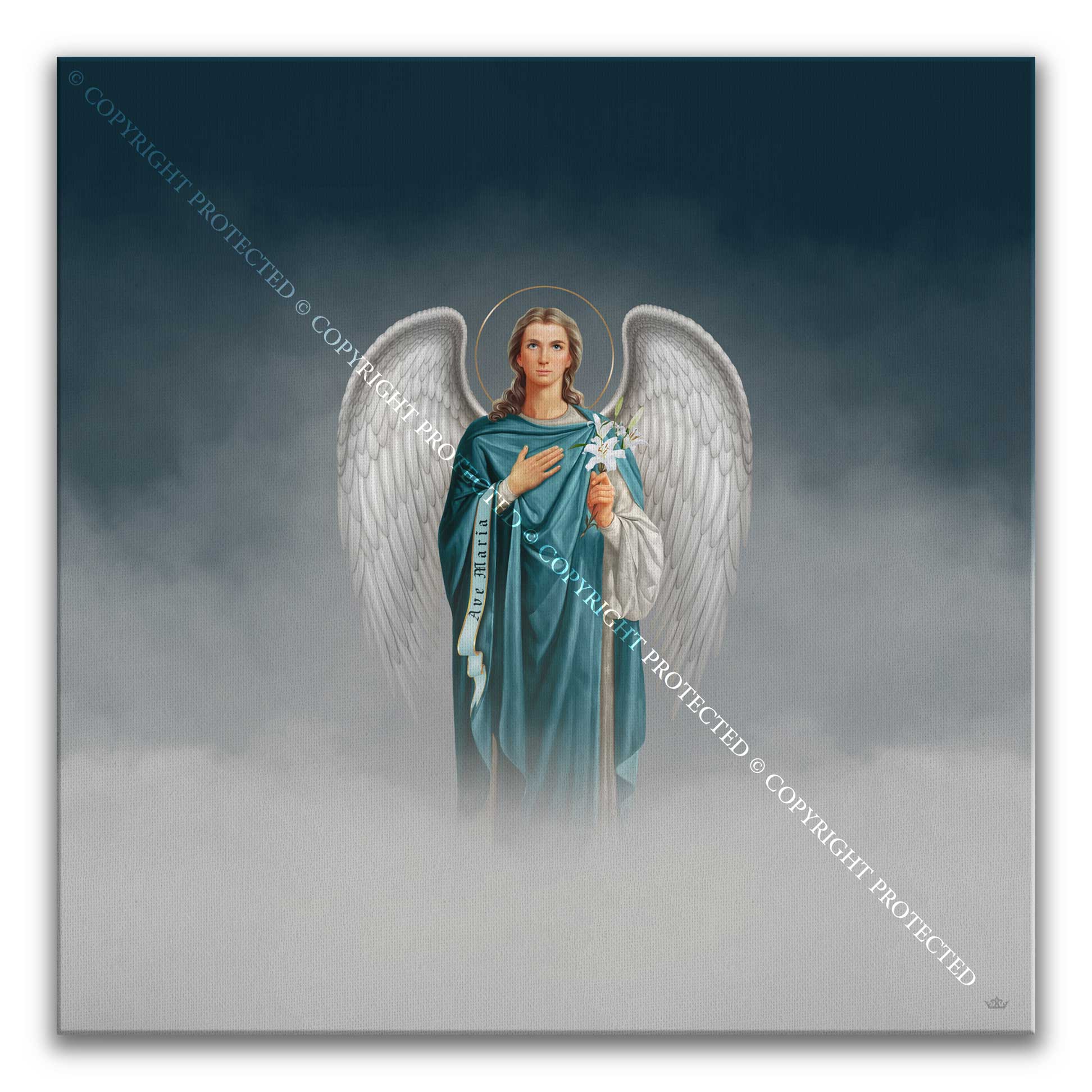 St. Gabriel the Archangel Cloudscape Canvas Print