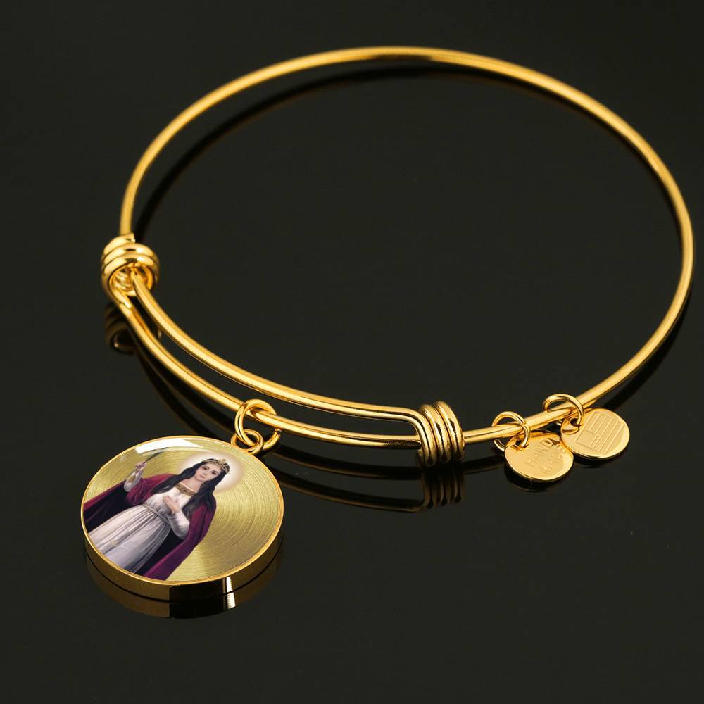 St. Philomena Charm Bangle Bracelet