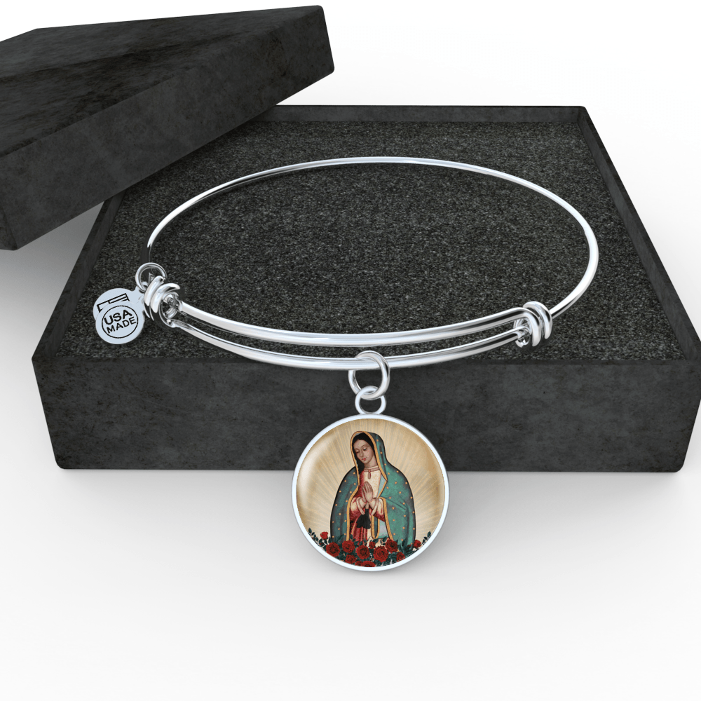 Our Lady of Guadalupe Charm Bangle Bracelet