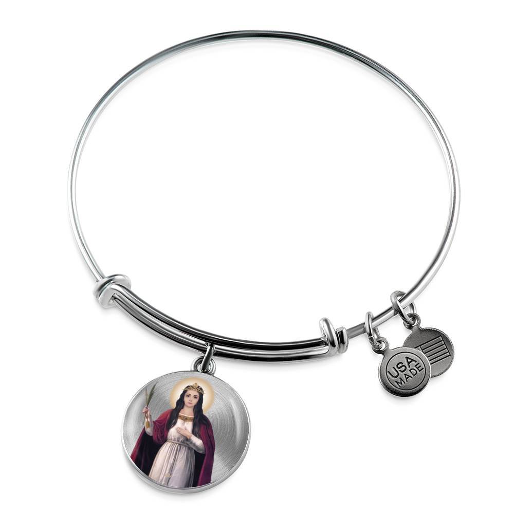 St. Philomena Charm Bangle Bracelet