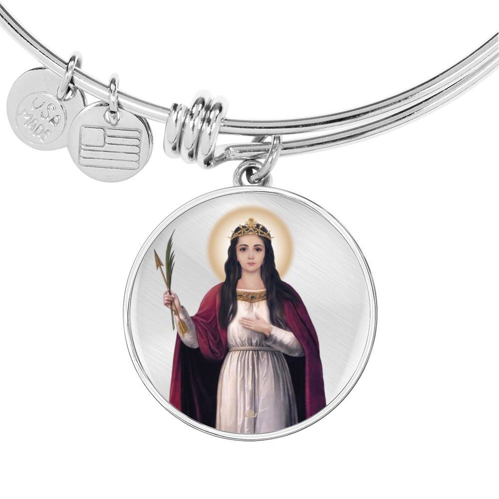 St. Philomena Charm Bangle Bracelet